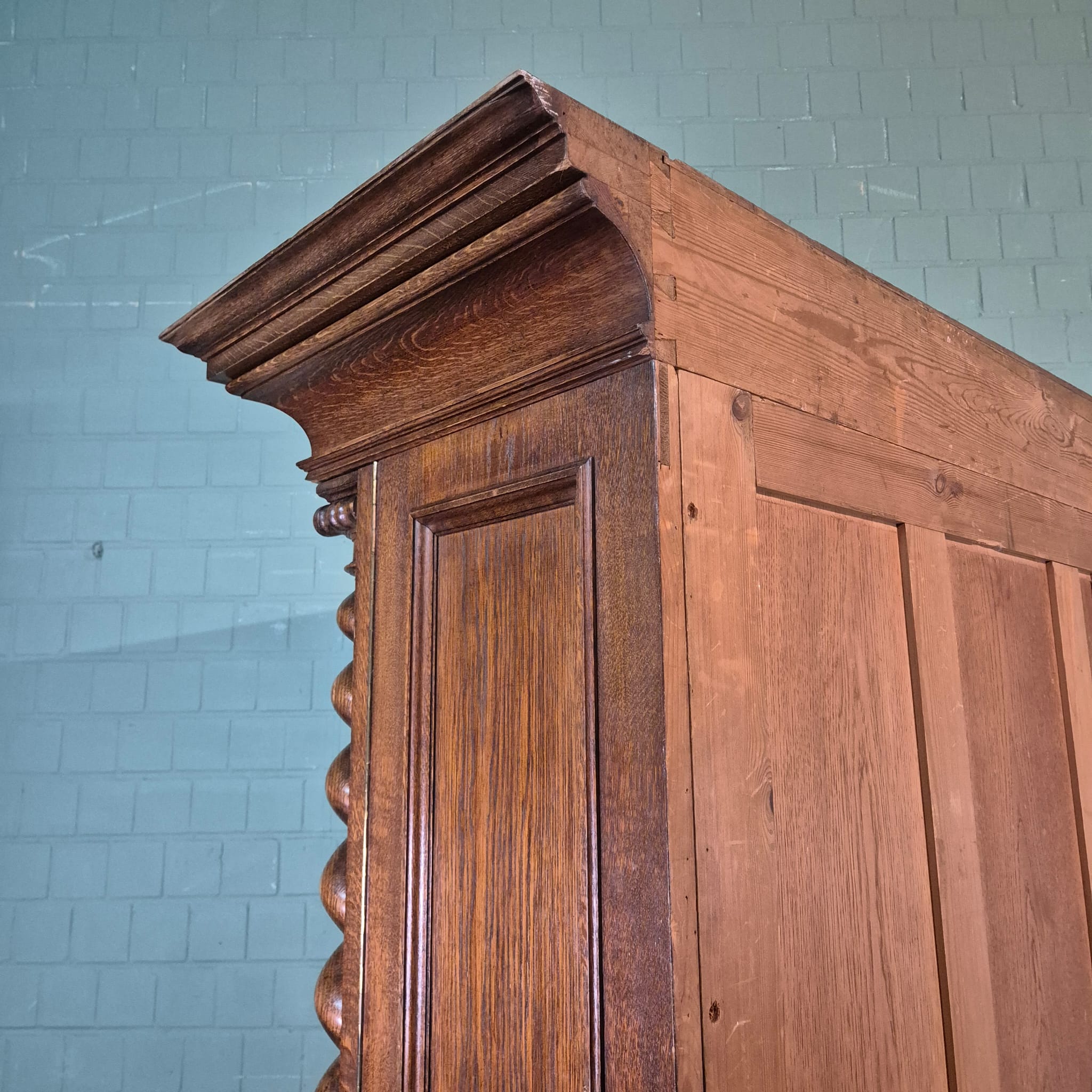 Vitrine Kast Neo-barok 1910 Eiken - Afbeelding 28