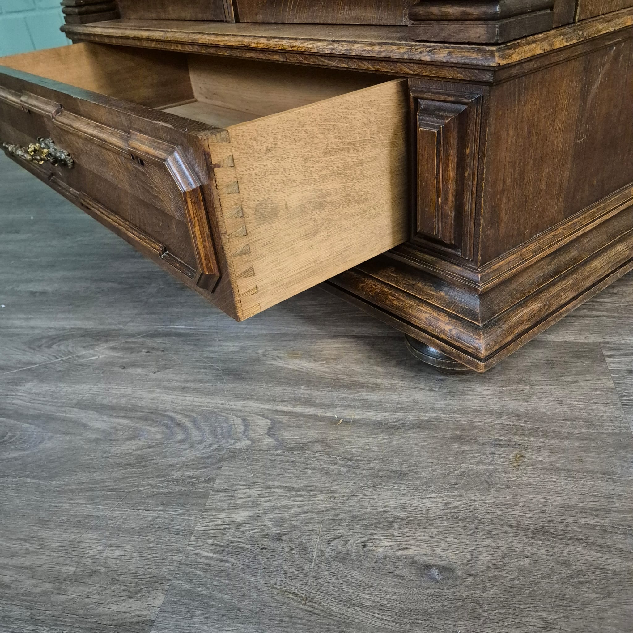 Vitrine Kast Neo-barok 1910 Eiken - Afbeelding 27