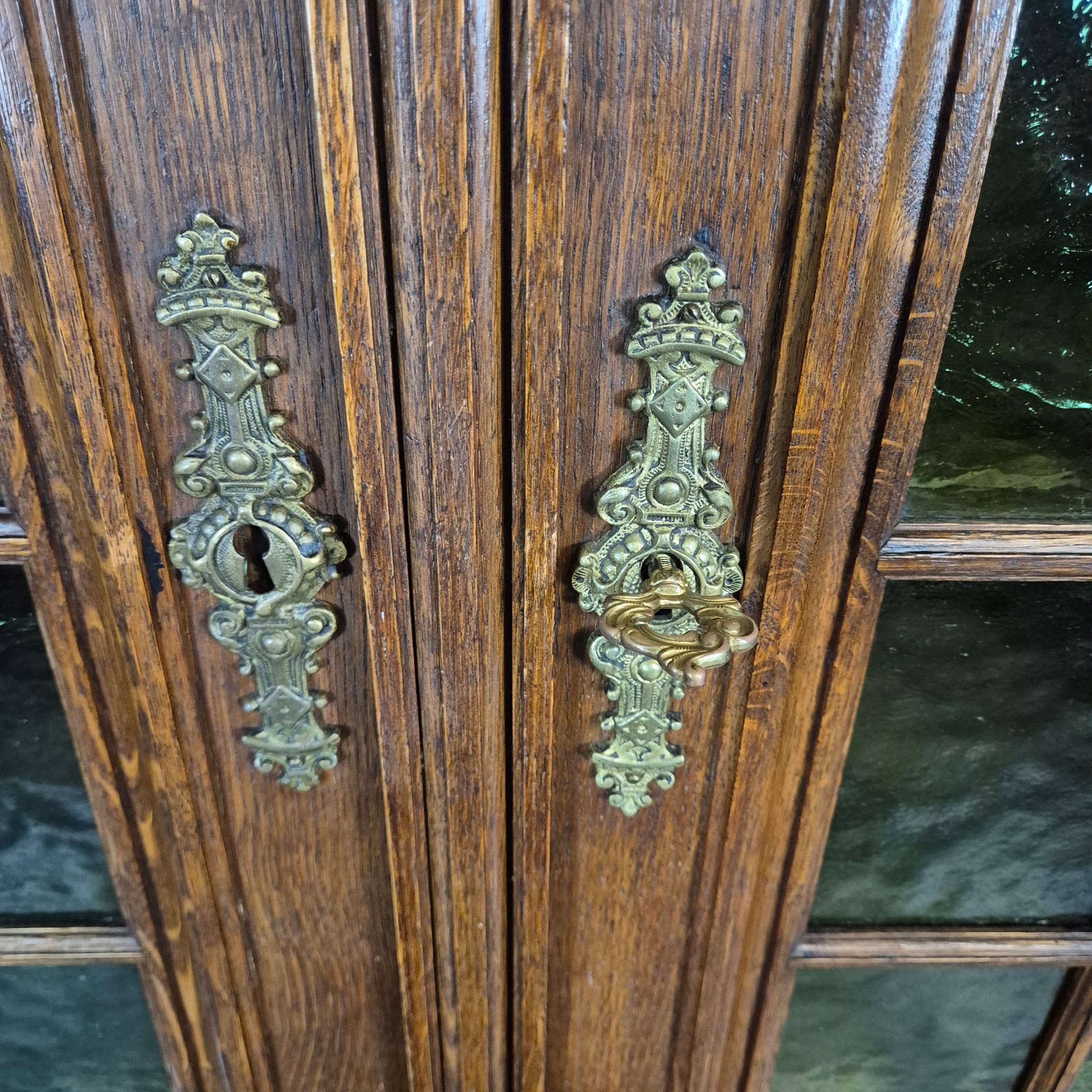 Vitrine Kast Neo-barok 1910 Eiken - Afbeelding 18