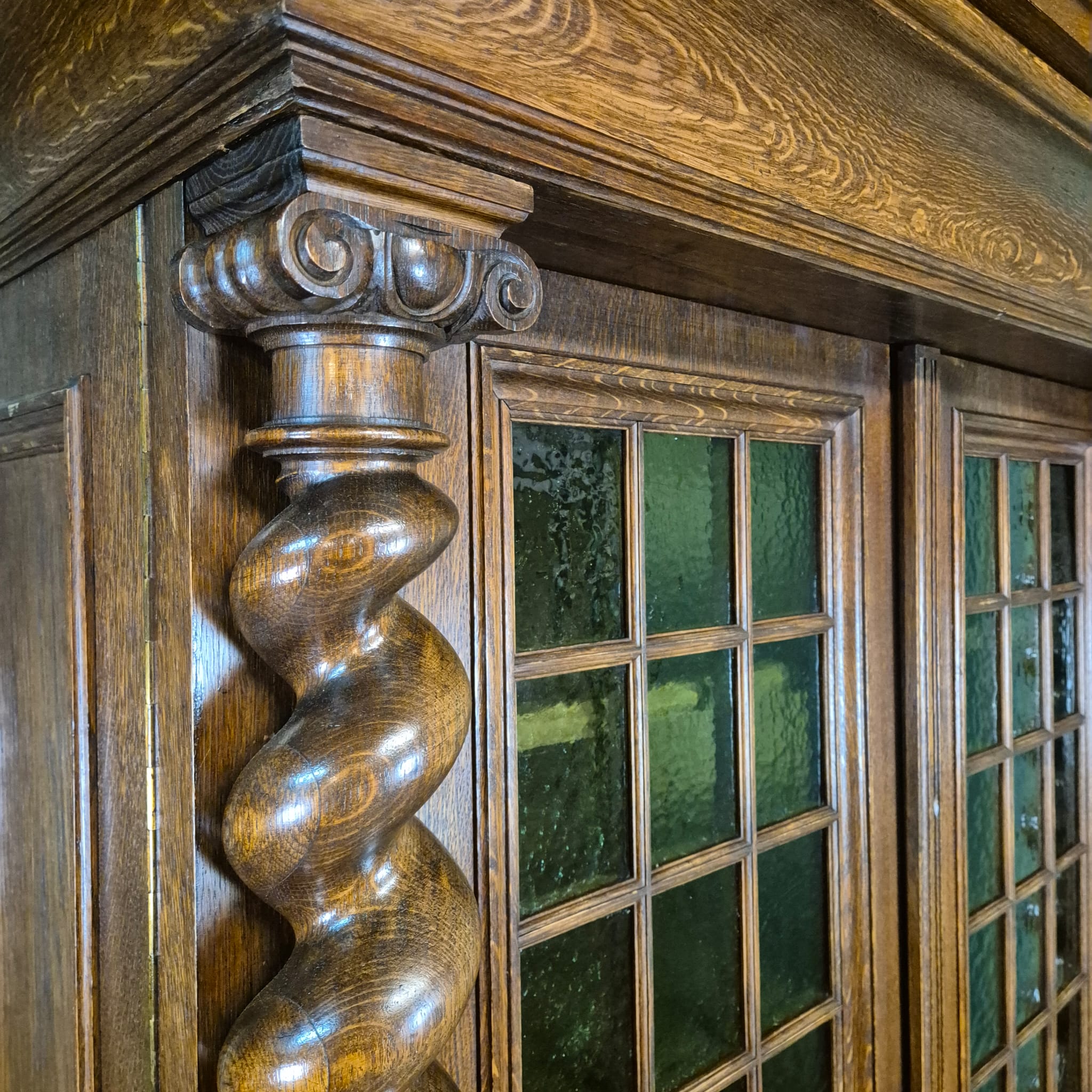 Vitrine Kast Neo-barok 1910 Eiken - Afbeelding 16