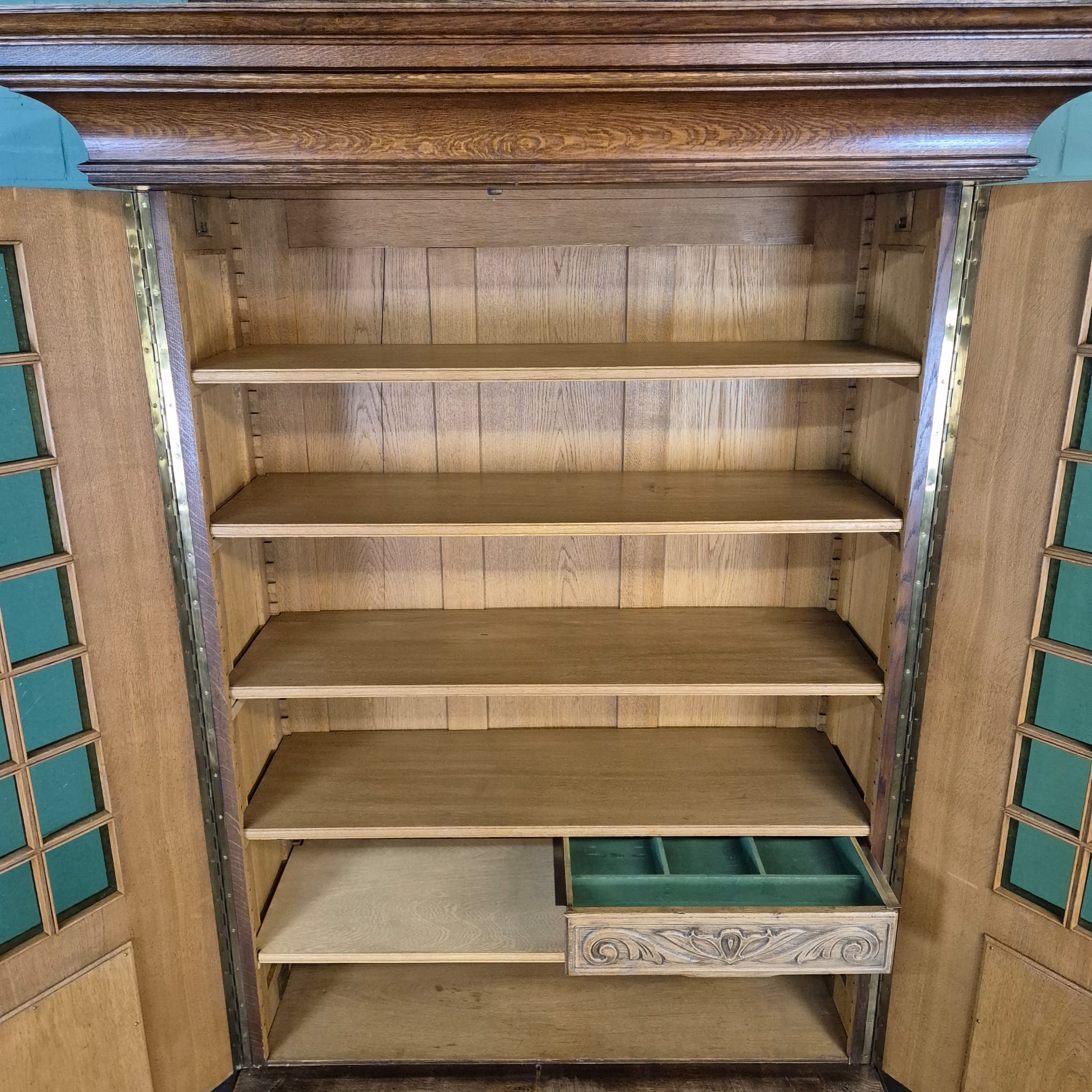 Vitrine Kast Neo-barok 1910 Eiken - Afbeelding 22