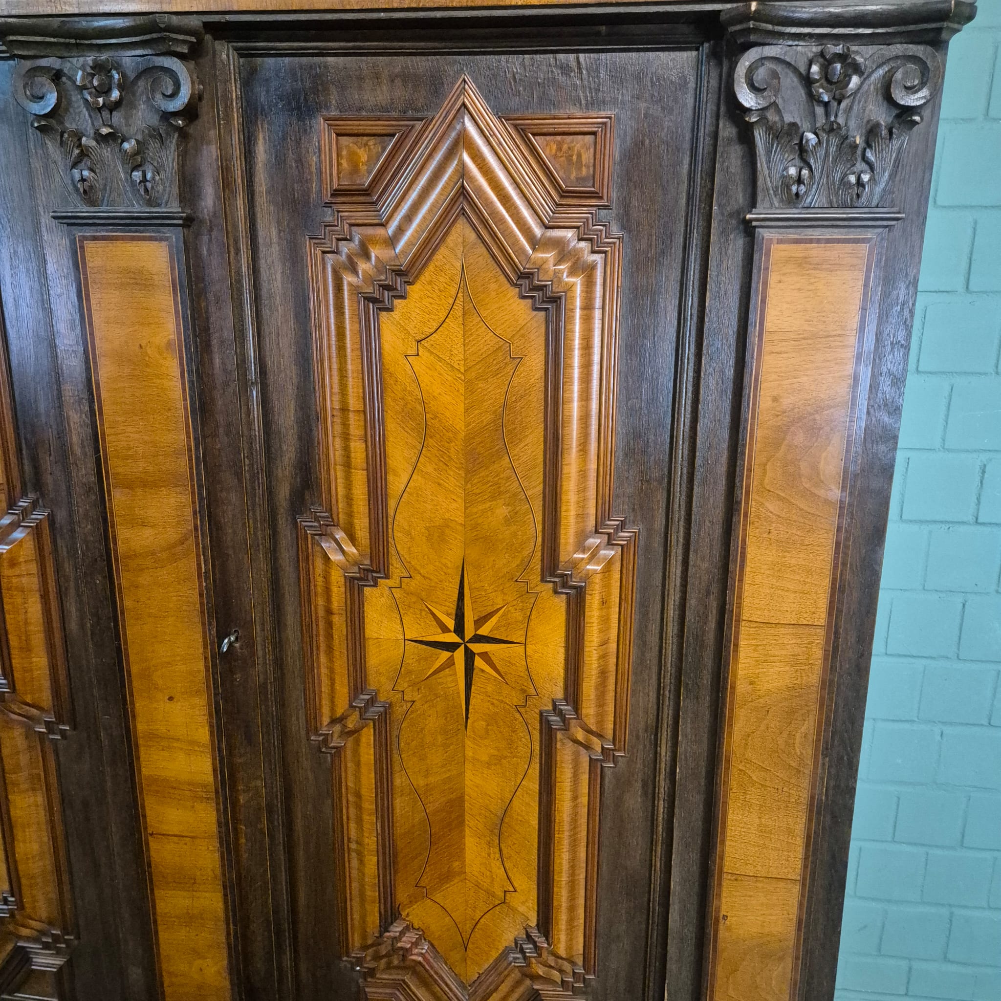 Kast Vitrine Neo-barok 1860 Noten - Afbeelding 11