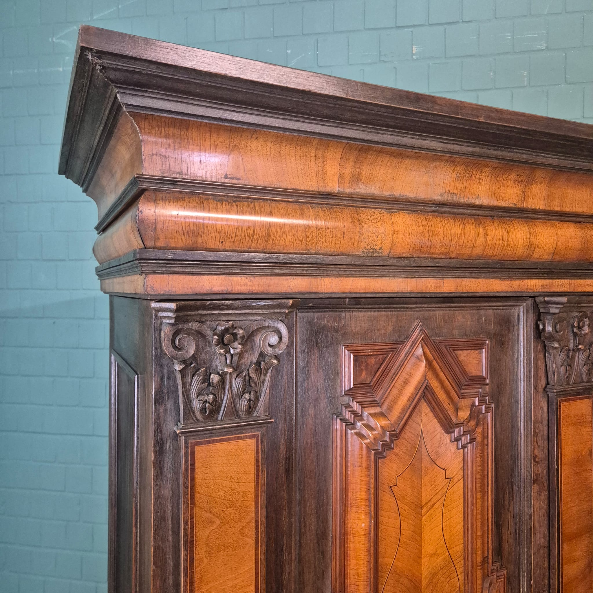 Kast Vitrine Neo-barok 1860 Noten - Afbeelding 5