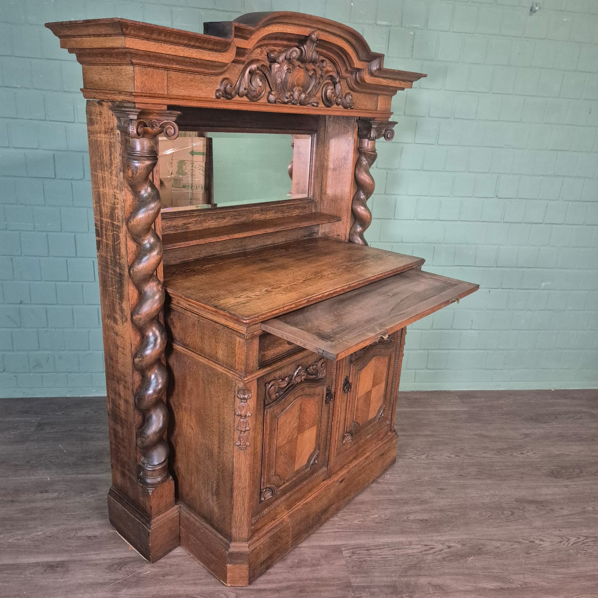 Kast Neo-barok 1920 Eiken - Afbeelding 5