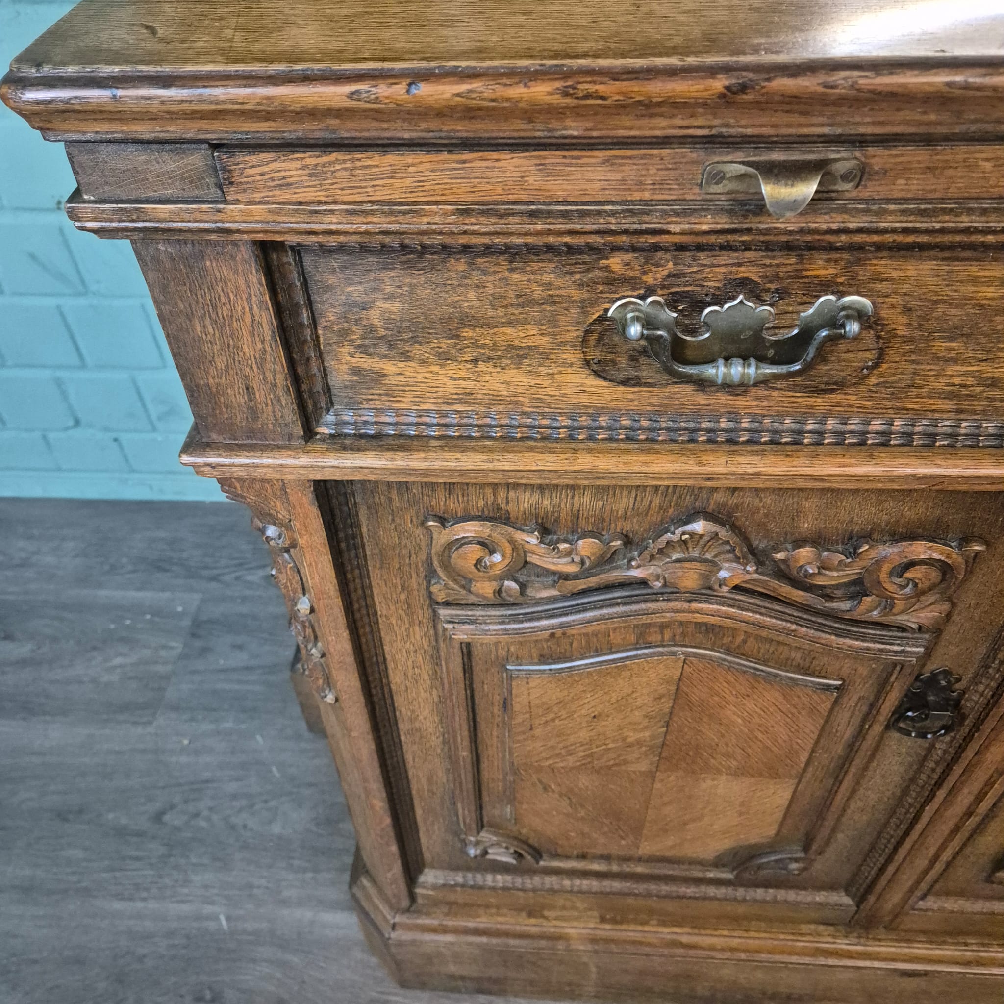 Kast Neo-barok 1920 Eiken - Afbeelding 7