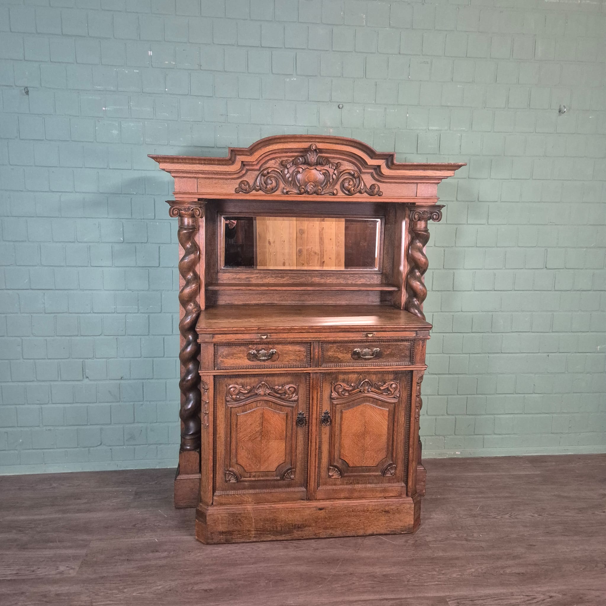 Kast Neo-barok 1920 Eiken - Afbeelding 3