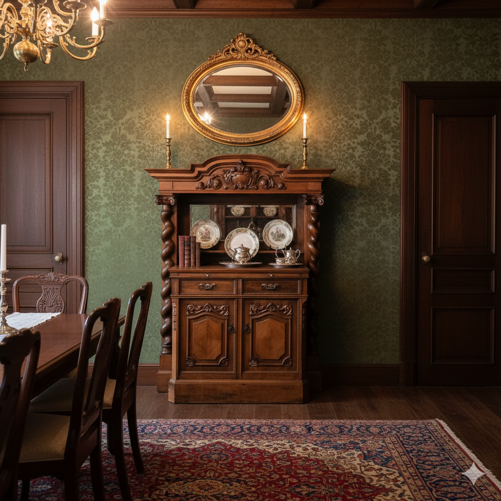 Kast Neo-barok 1920 Eiken - Afbeelding 2