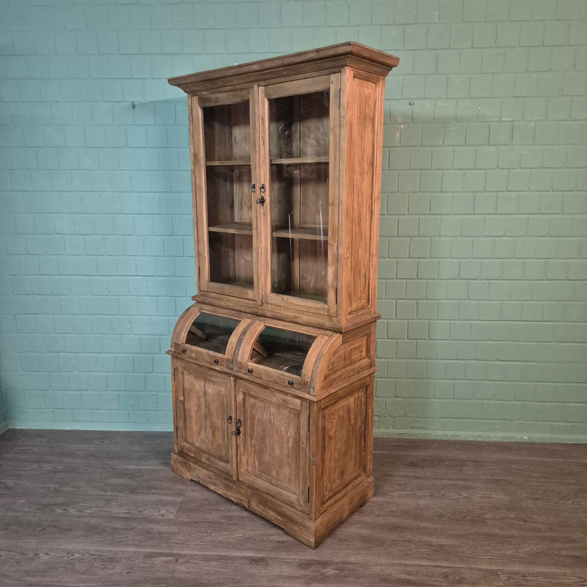 Vitrinekast 1,14 m Teak - Afbeelding 3