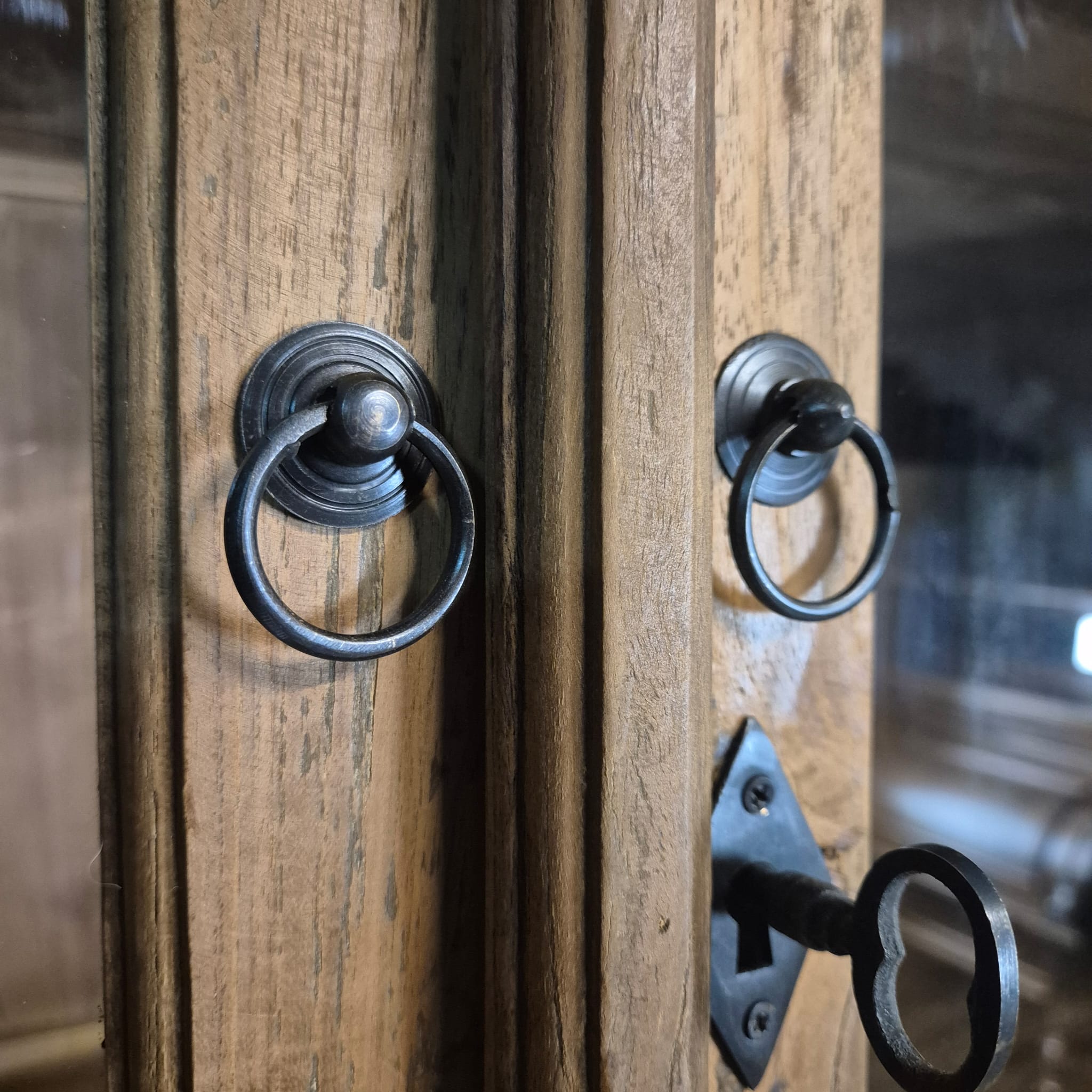 Vitrinekast 1,14 m Teak - Afbeelding 13