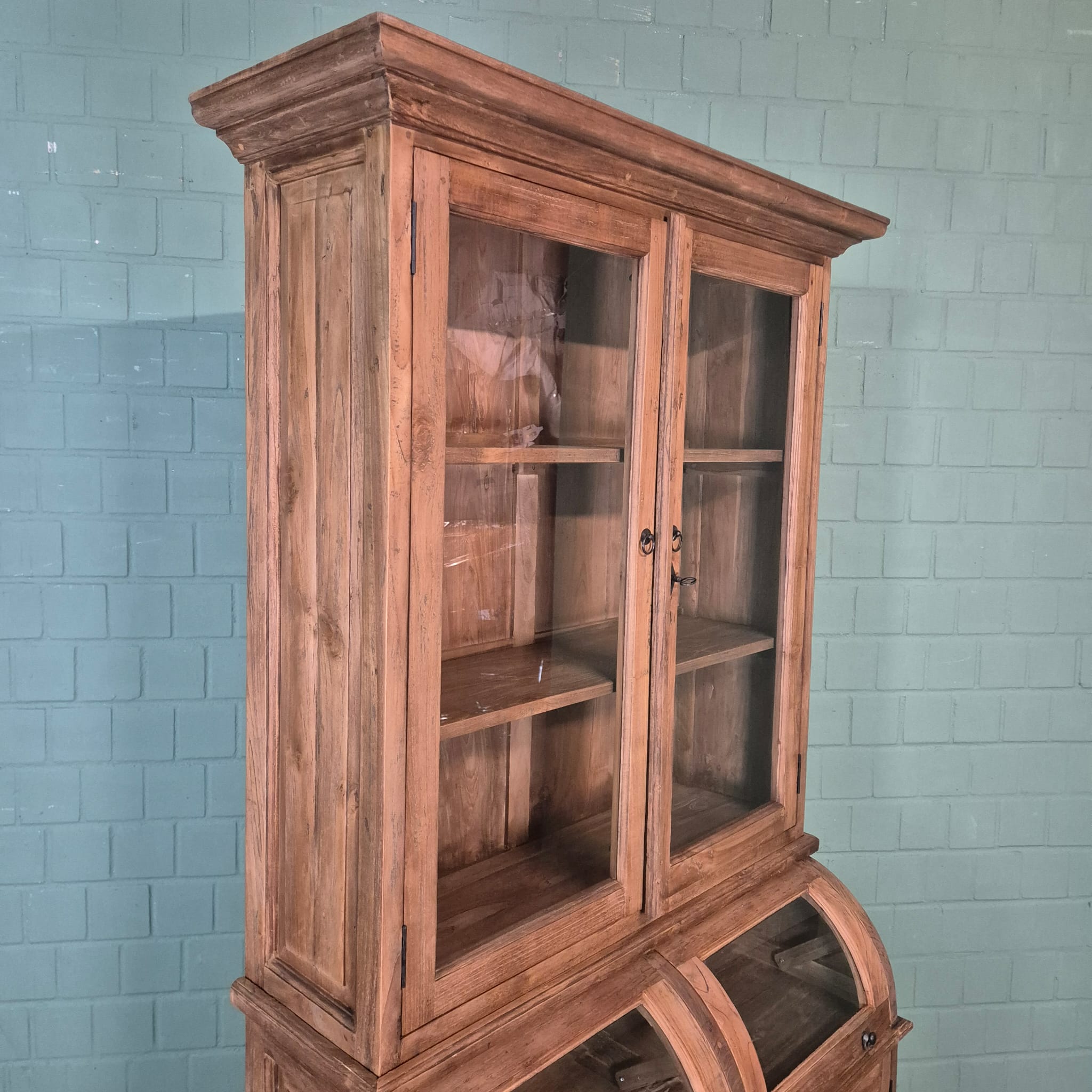 Vitrinekast 1,14 m Teak - Afbeelding 5