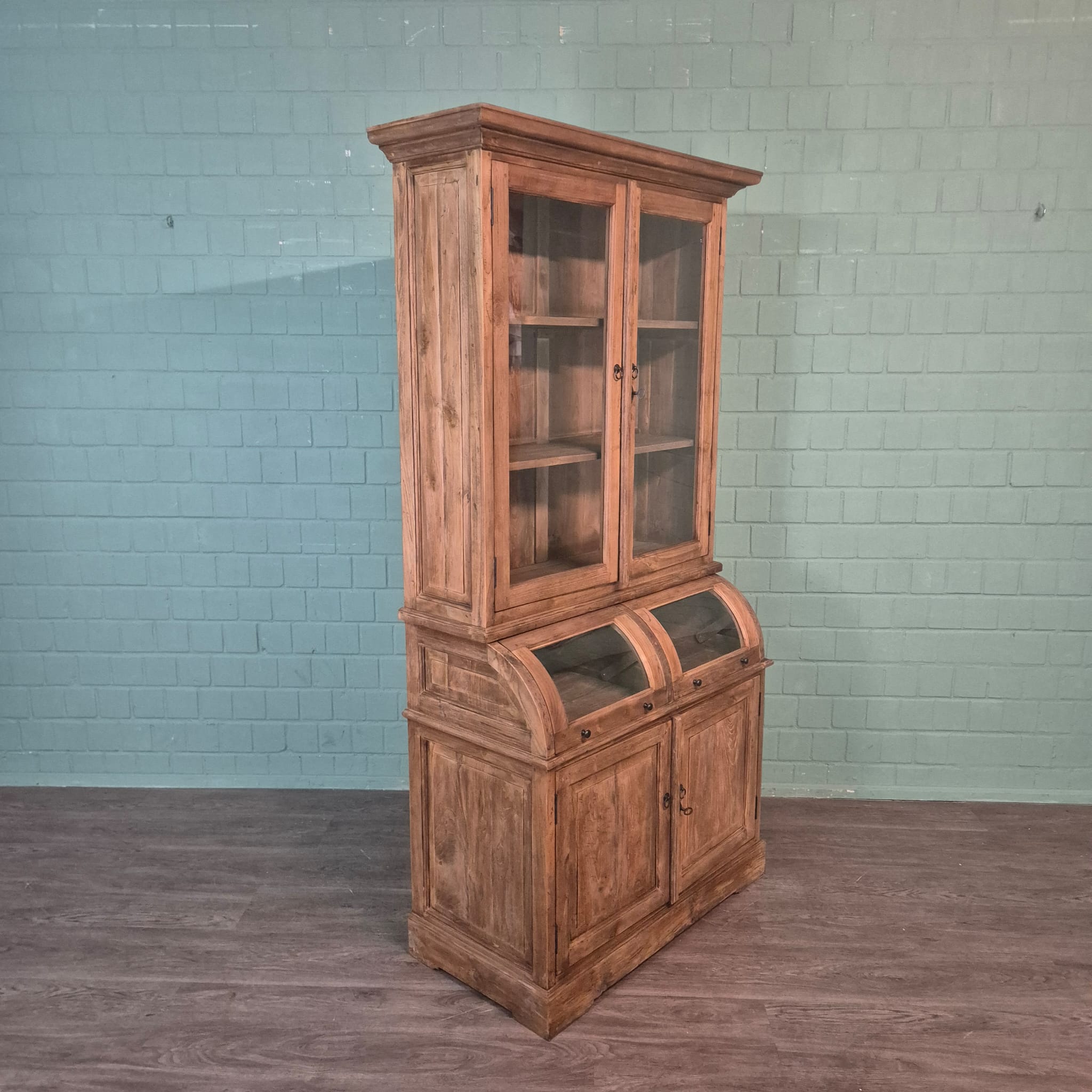 Vitrinekast 1,14 m Teak - Afbeelding 4