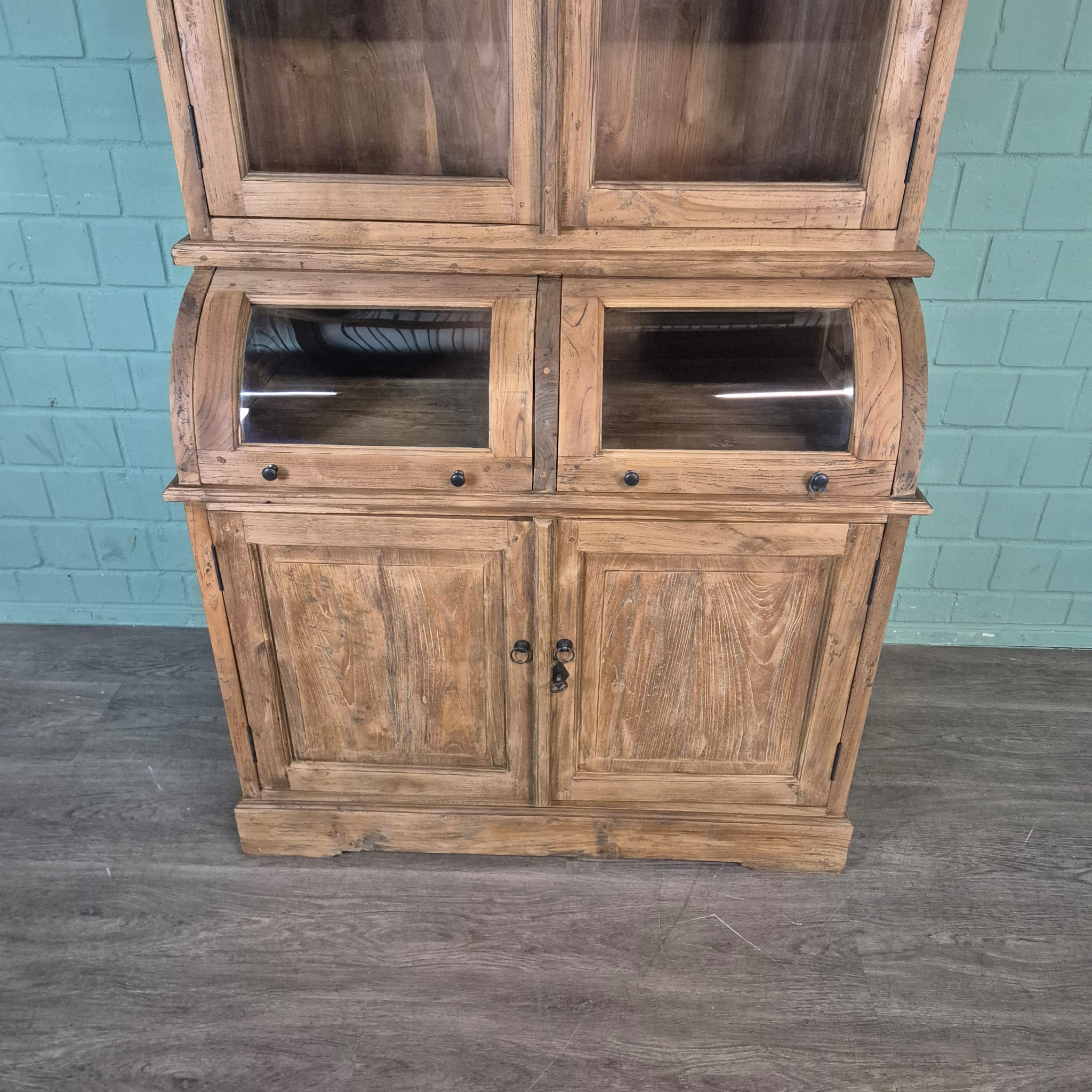 Vitrinekast 1,14 m Teak - Afbeelding 8