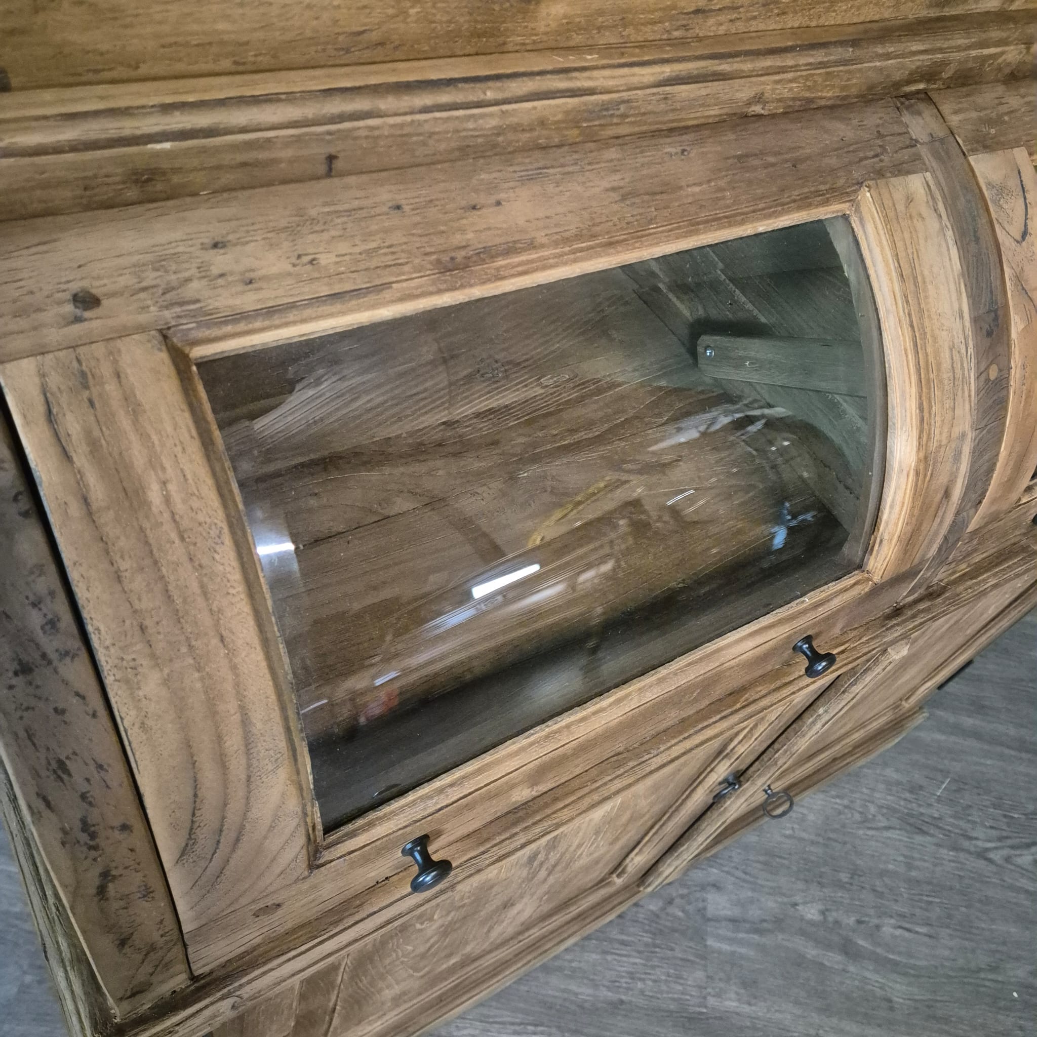 Vitrinekast 1,14 m Teak - Afbeelding 7