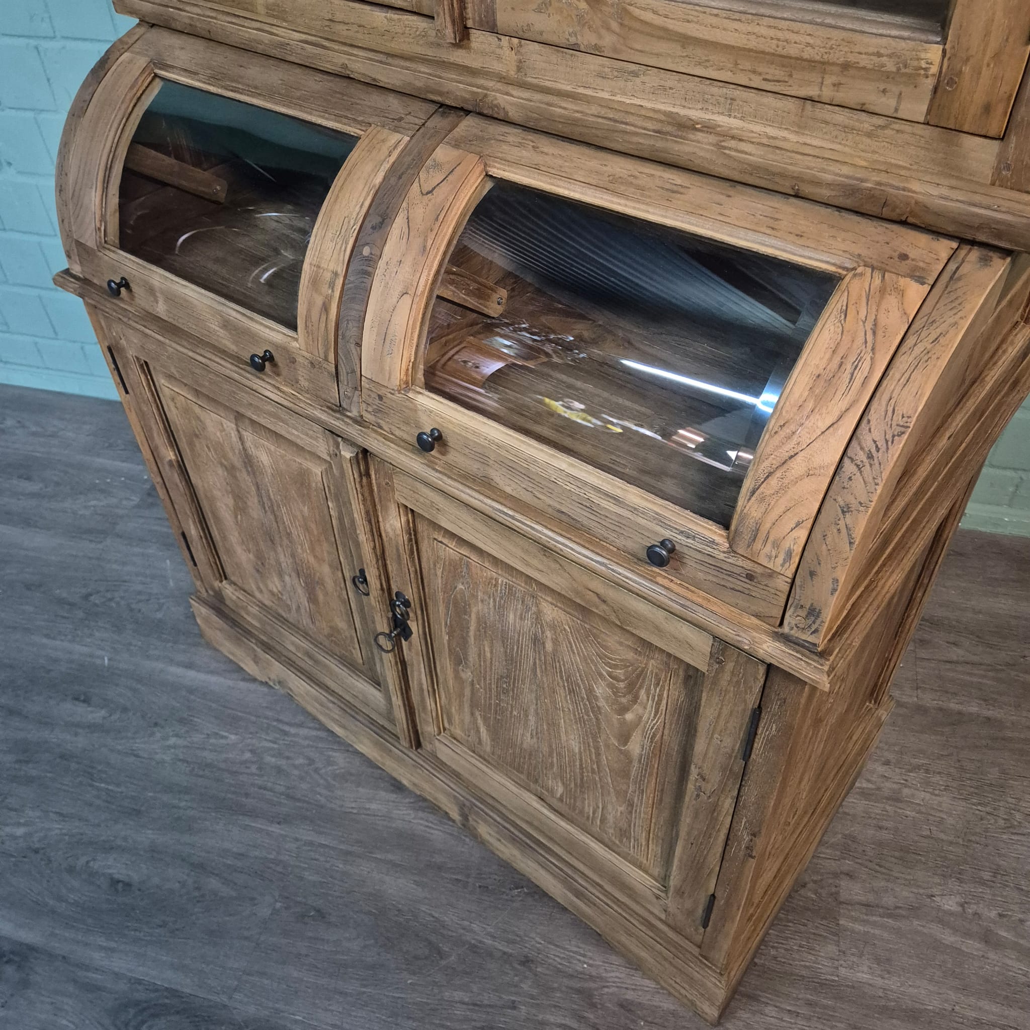 Vitrinekast 1,14 m Teak - Afbeelding 11