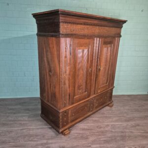 Kledingkast Kast Biedermeier 1834 Eiken