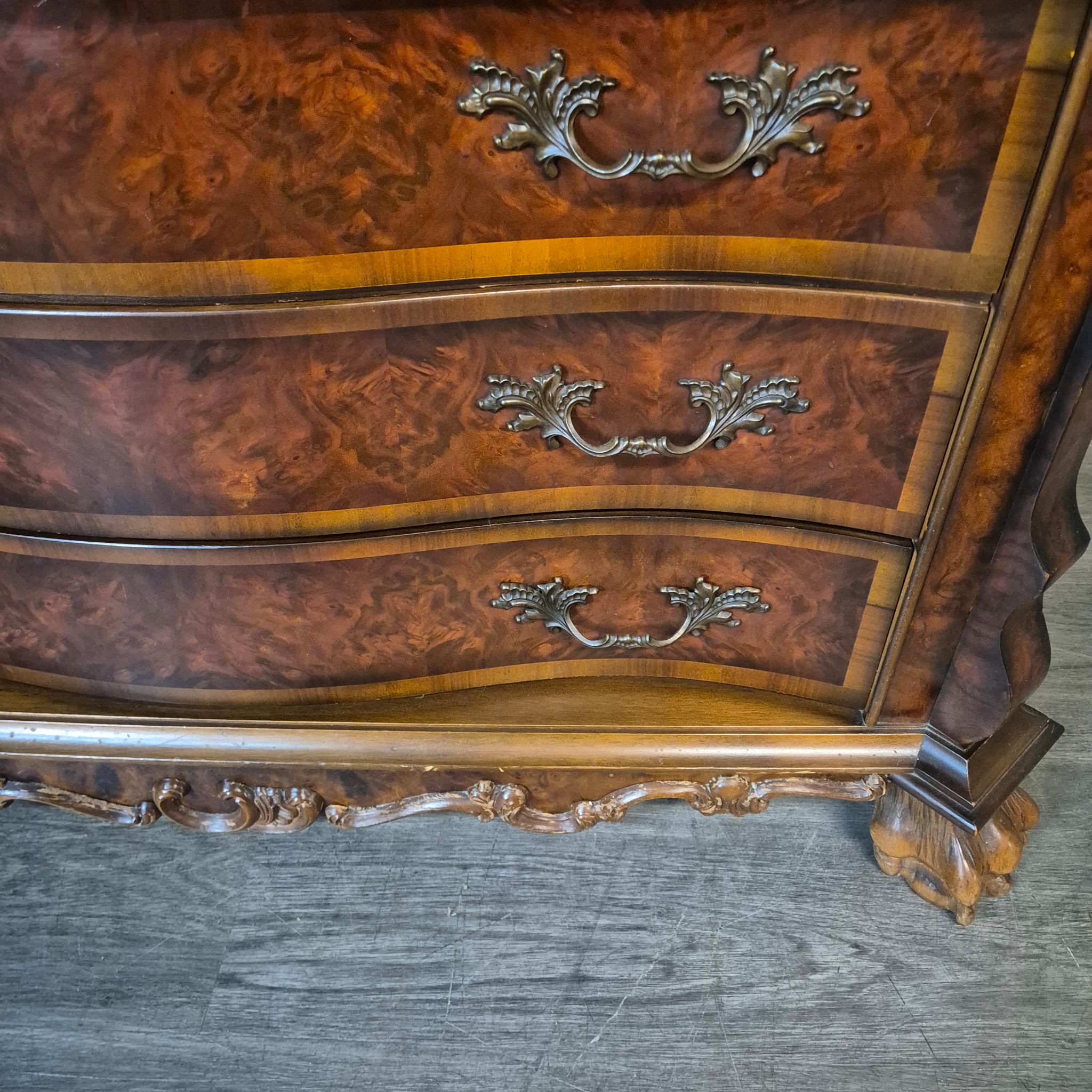 Vitrinekast Neo-barok Noten 1,12 m - Afbeelding 11