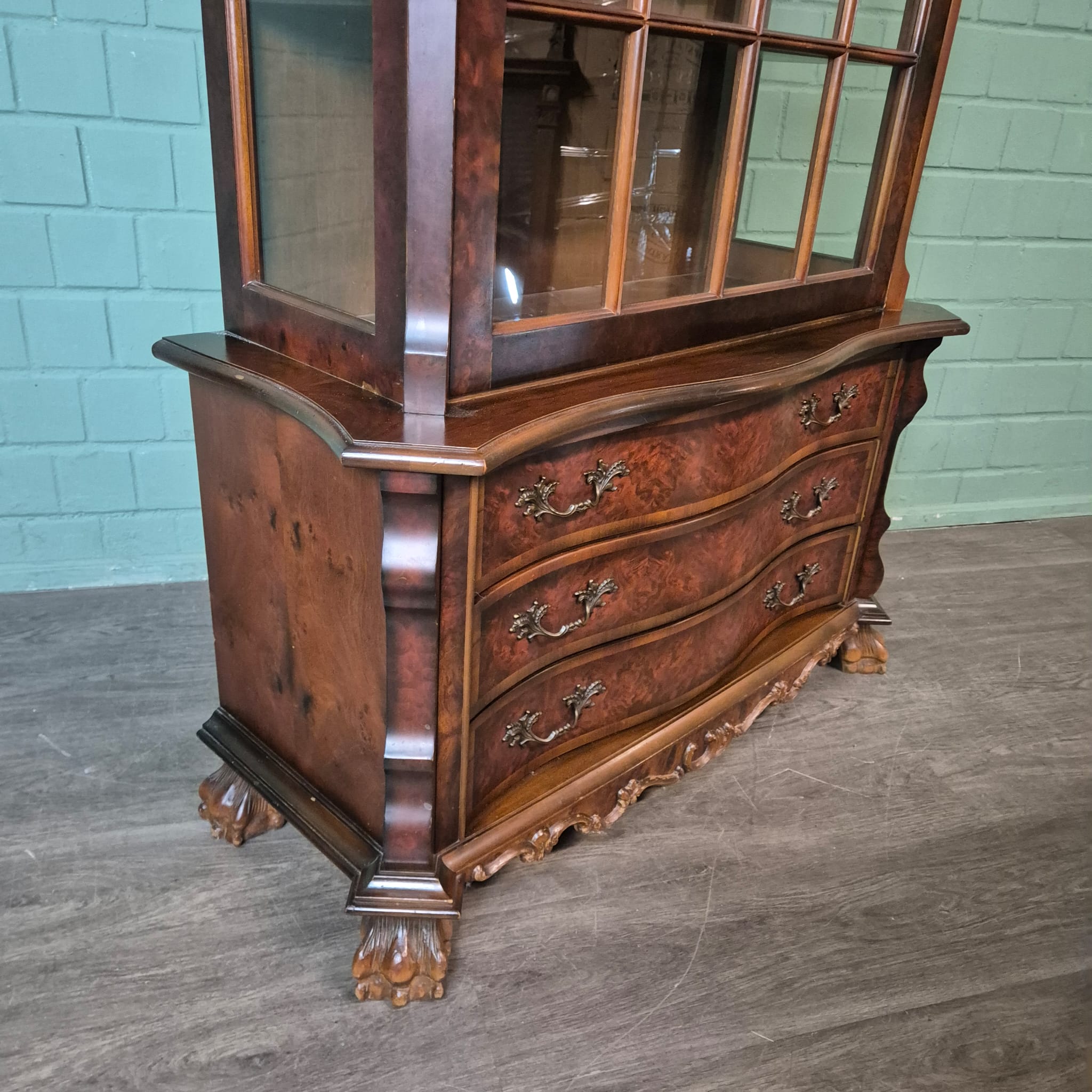 Vitrinekast Neo-barok Noten 1,12 m - Afbeelding 8