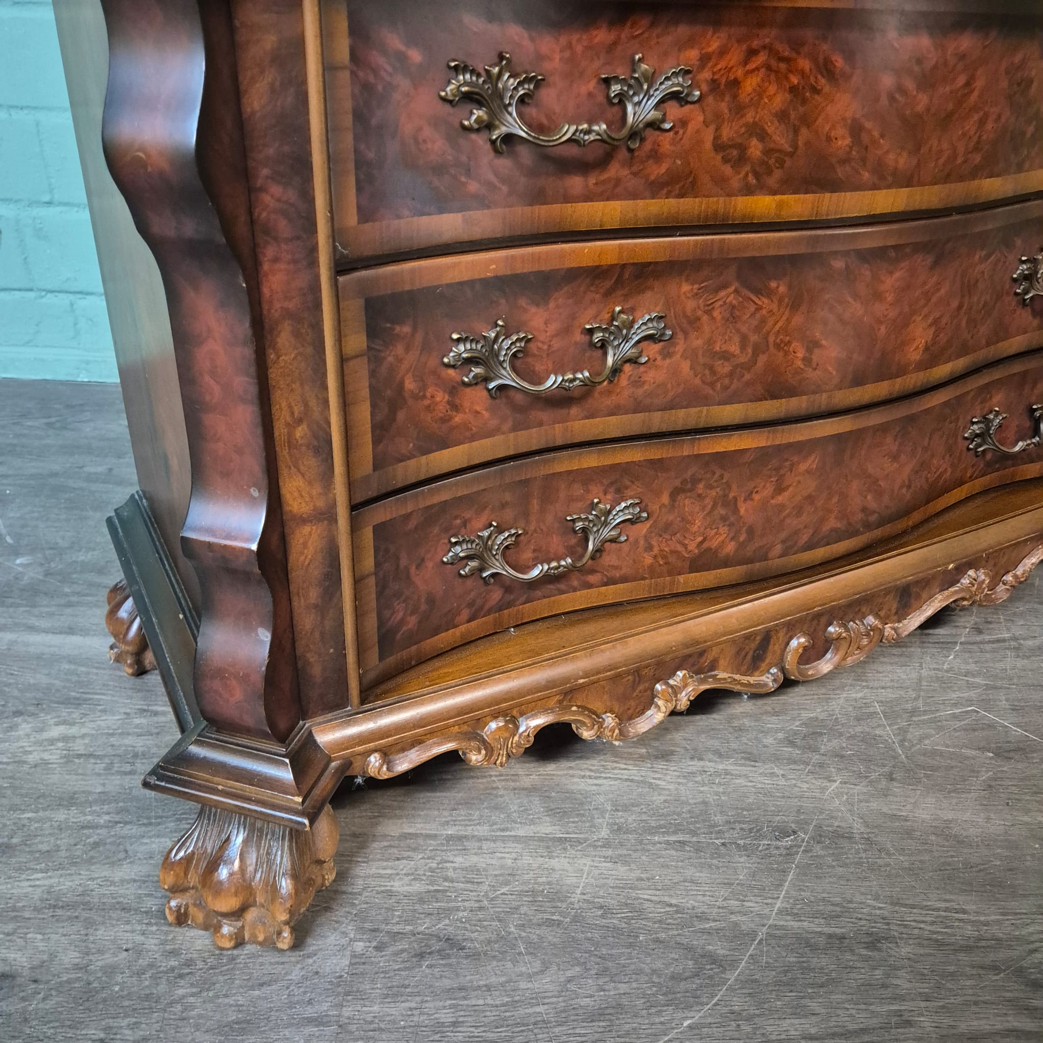 Vitrinekast Neo-barok Noten 1,12 m - Afbeelding 9