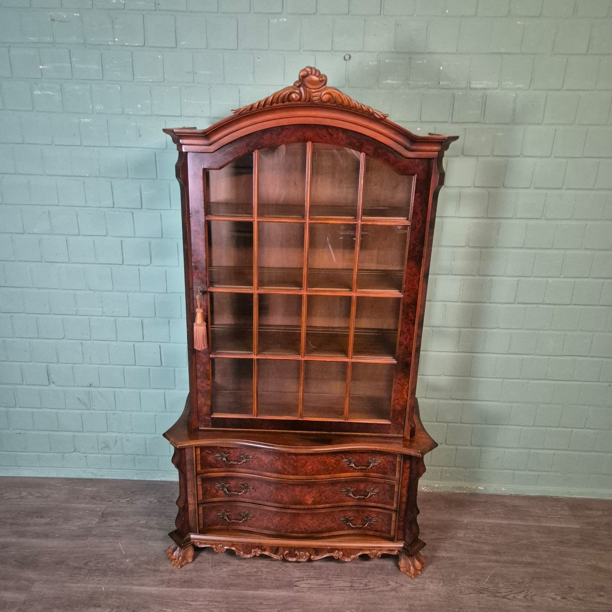 Vitrinekast Neo-barok Noten 1,12 m - Afbeelding 3