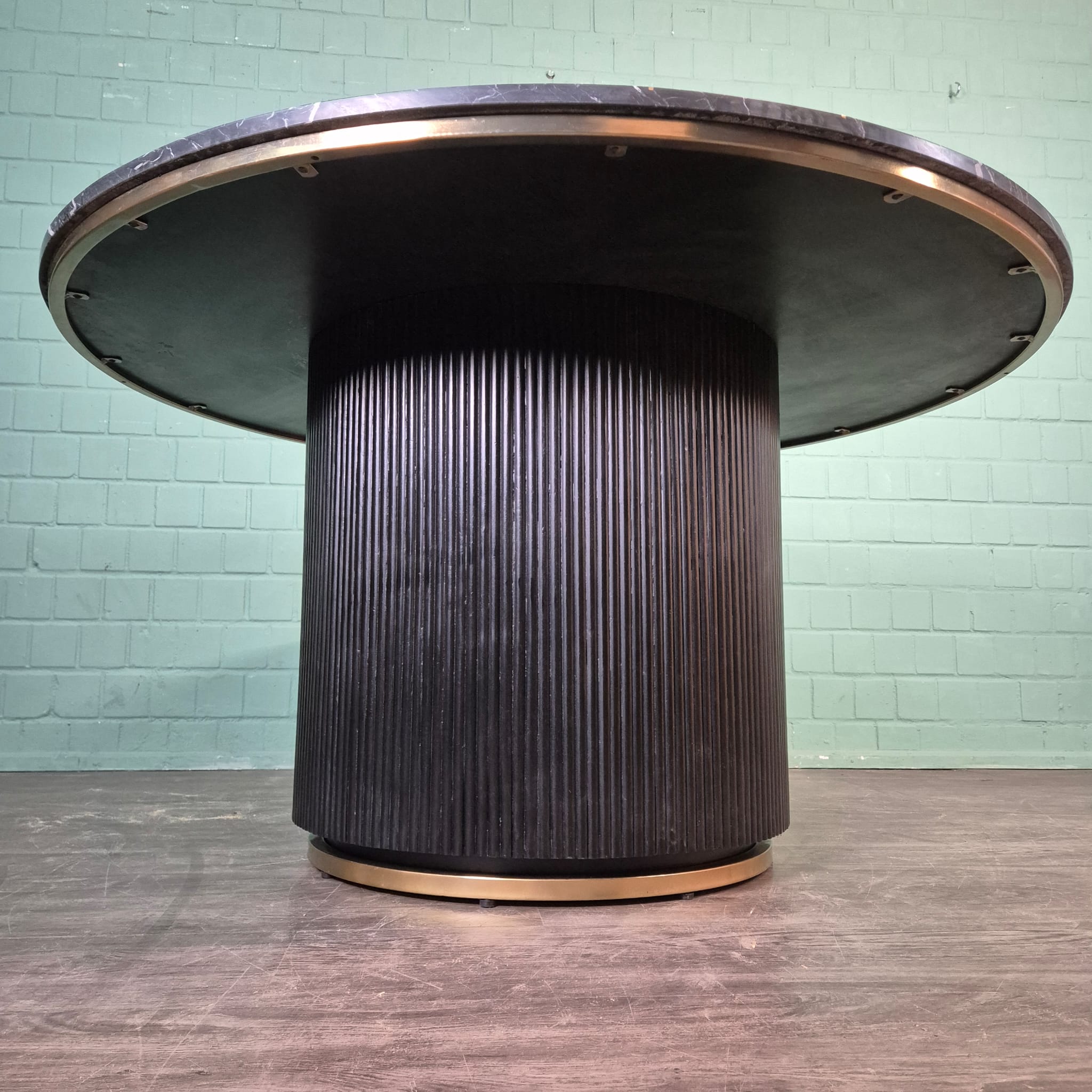 Eettafel Marmer Hardhout Ø 1,50 m - Afbeelding 12