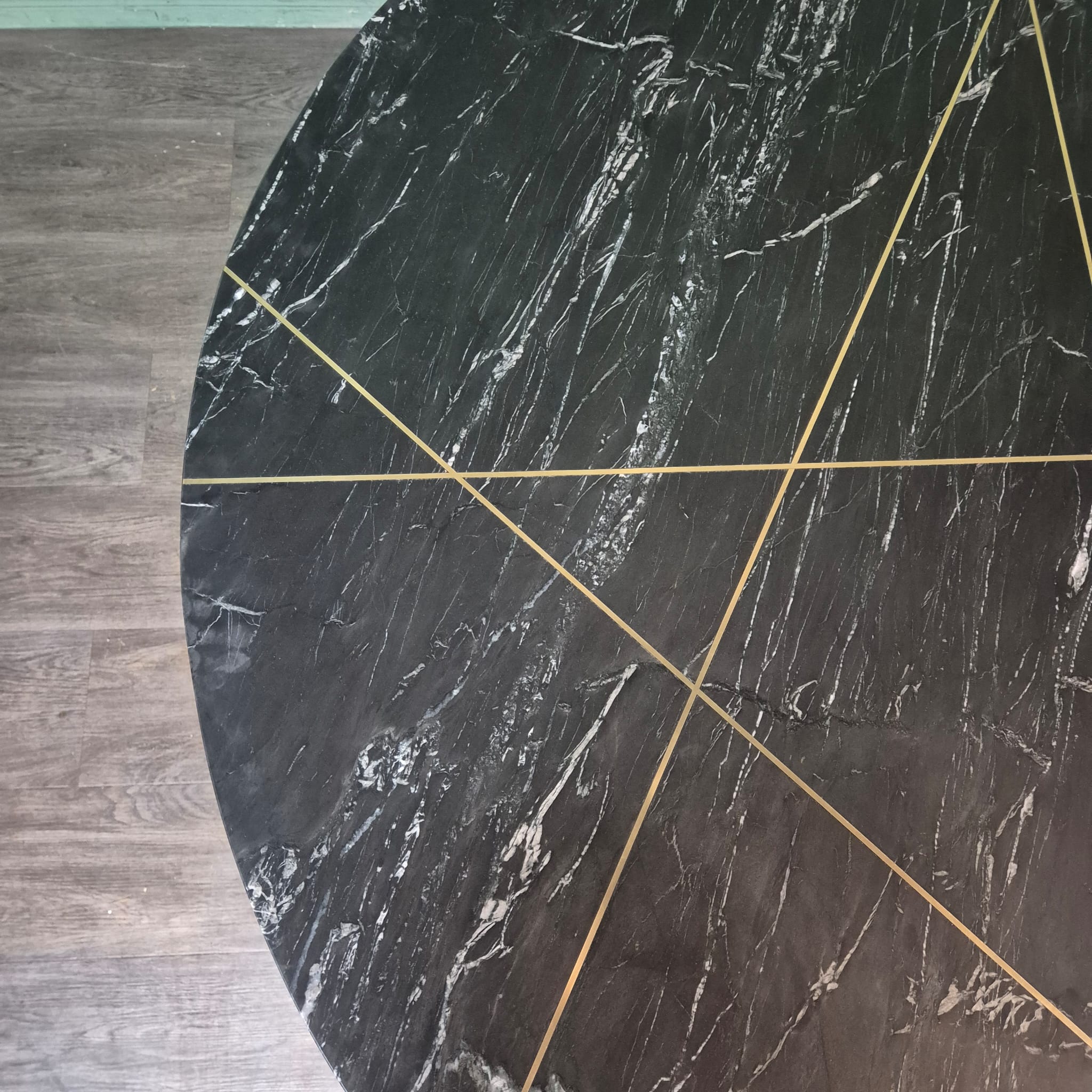 Eettafel Marmer Hardhout Ø 1,50 m - Afbeelding 9