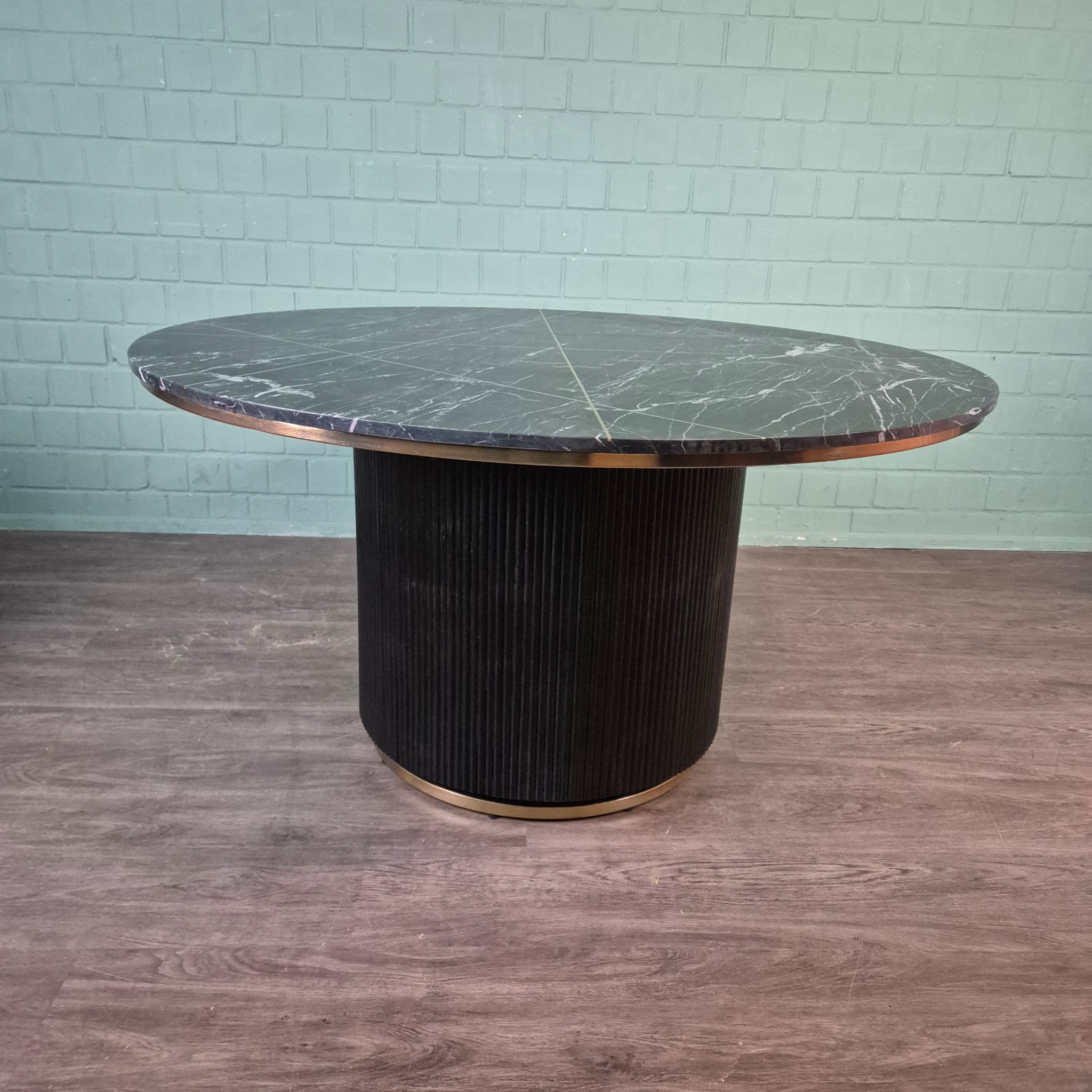 Eettafel Marmer Hardhout Ø 1,50 m - Afbeelding 4