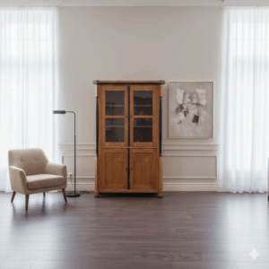 Vitrine Boekenkast Biedermeier 1840 Kersen