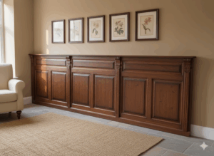 Lambrisering Wandbekleding Middeneiken Gepatineerd