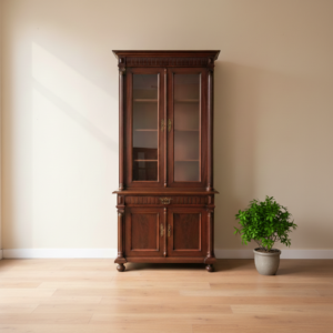 Boekenkast Vitrine Gründerzeit 1880 Mahonie