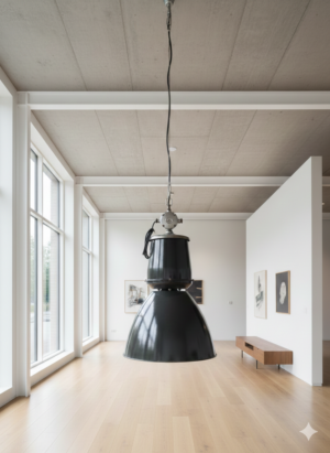 Industriële Lamp Zwart Ø 0,34 mtr
