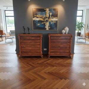 Set Commodes Louis Philippe 1860 Mahonie