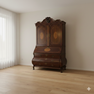 Secretaire met opstand Barok 1800 Notenhout