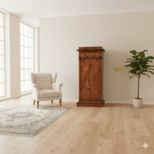 Zilverkast Biedermeier 1850 Mahonie