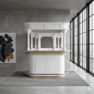 Luifelbar Huisbar Teak 2,06 m Wit