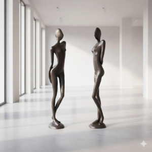 Beelden-Set Decoratie Vrouwen 1,80 m Brons