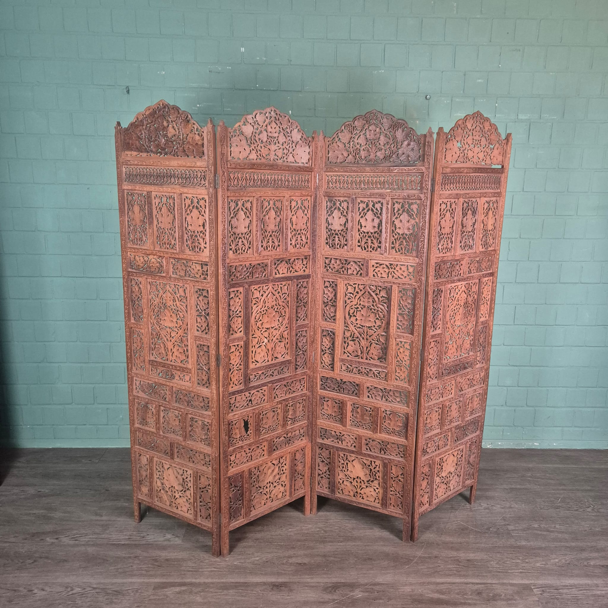 Paravent Kamerscherm Teak 2,00 m x 1,90 m - Afbeelding 3