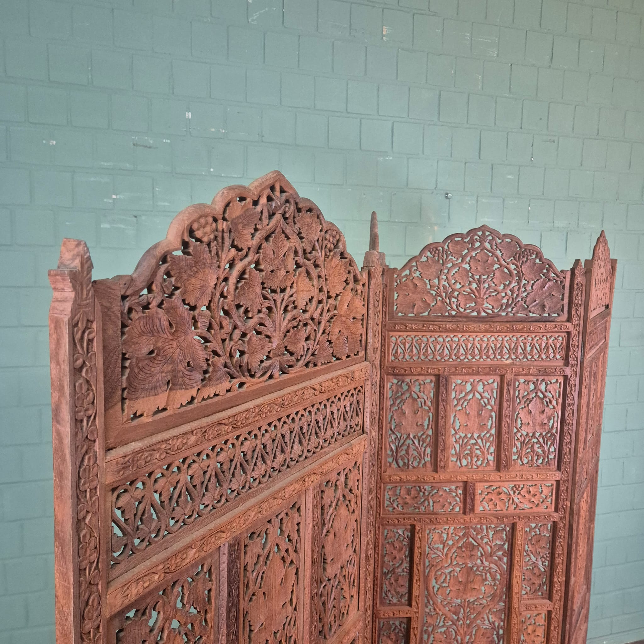 Paravent Kamerscherm Teak 2,00 m x 1,90 m - Afbeelding 5