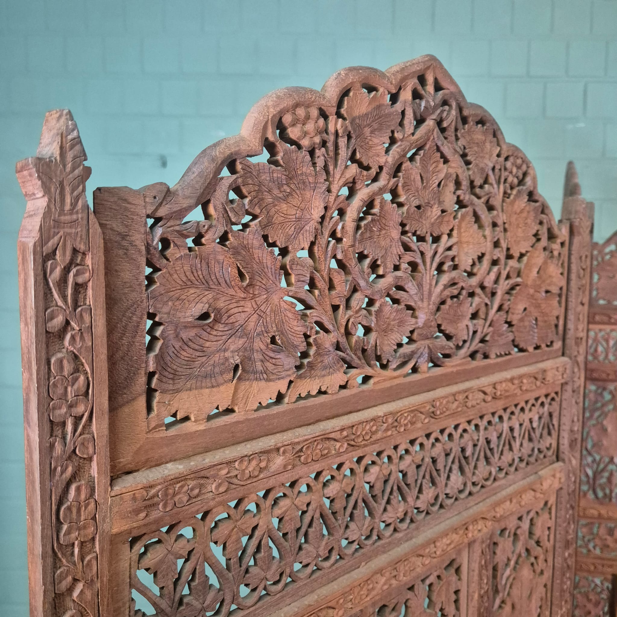 Paravent Kamerscherm Teak 2,00 m x 1,90 m - Afbeelding 6