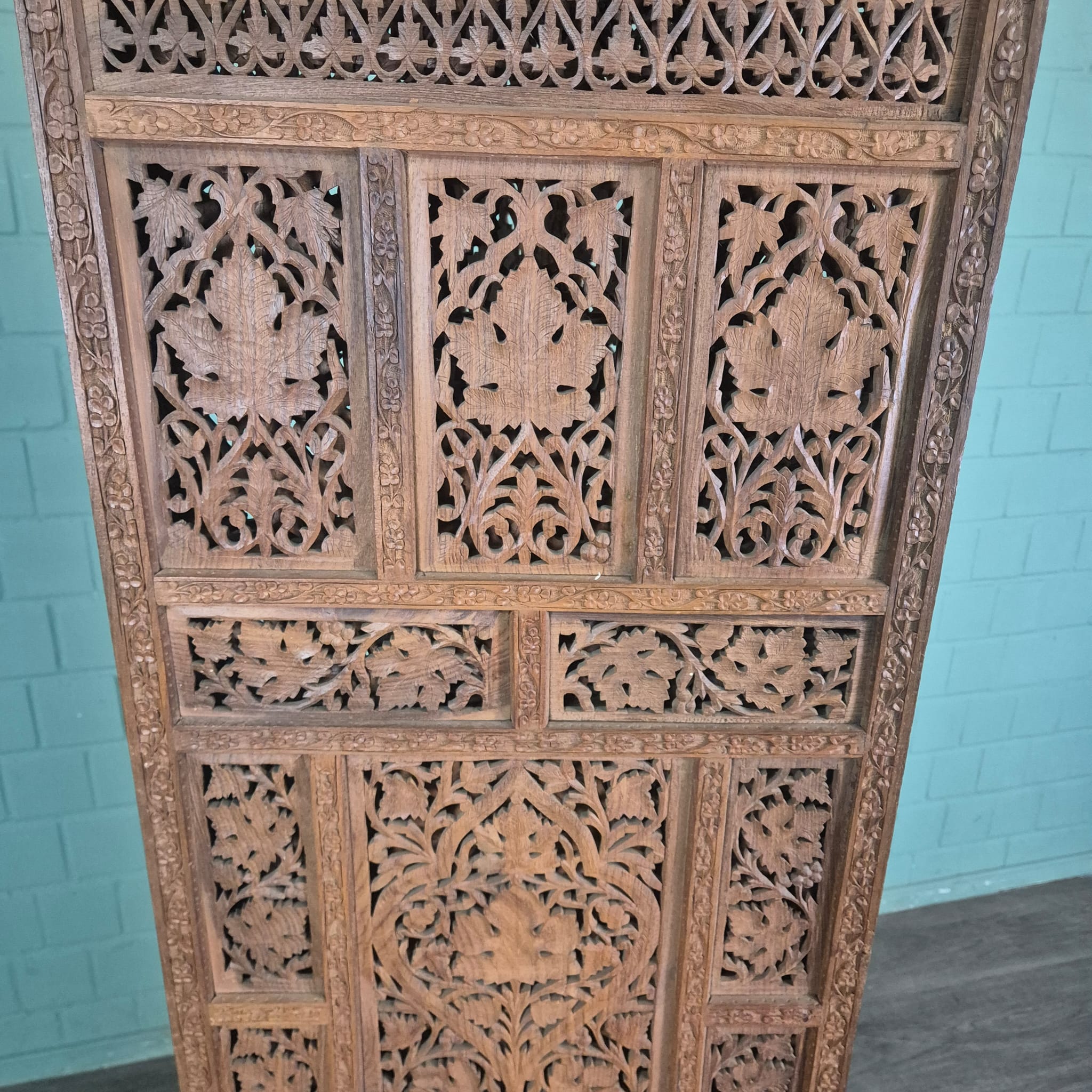 Paravent Kamerscherm Teak 2,00 m x 1,90 m - Afbeelding 14