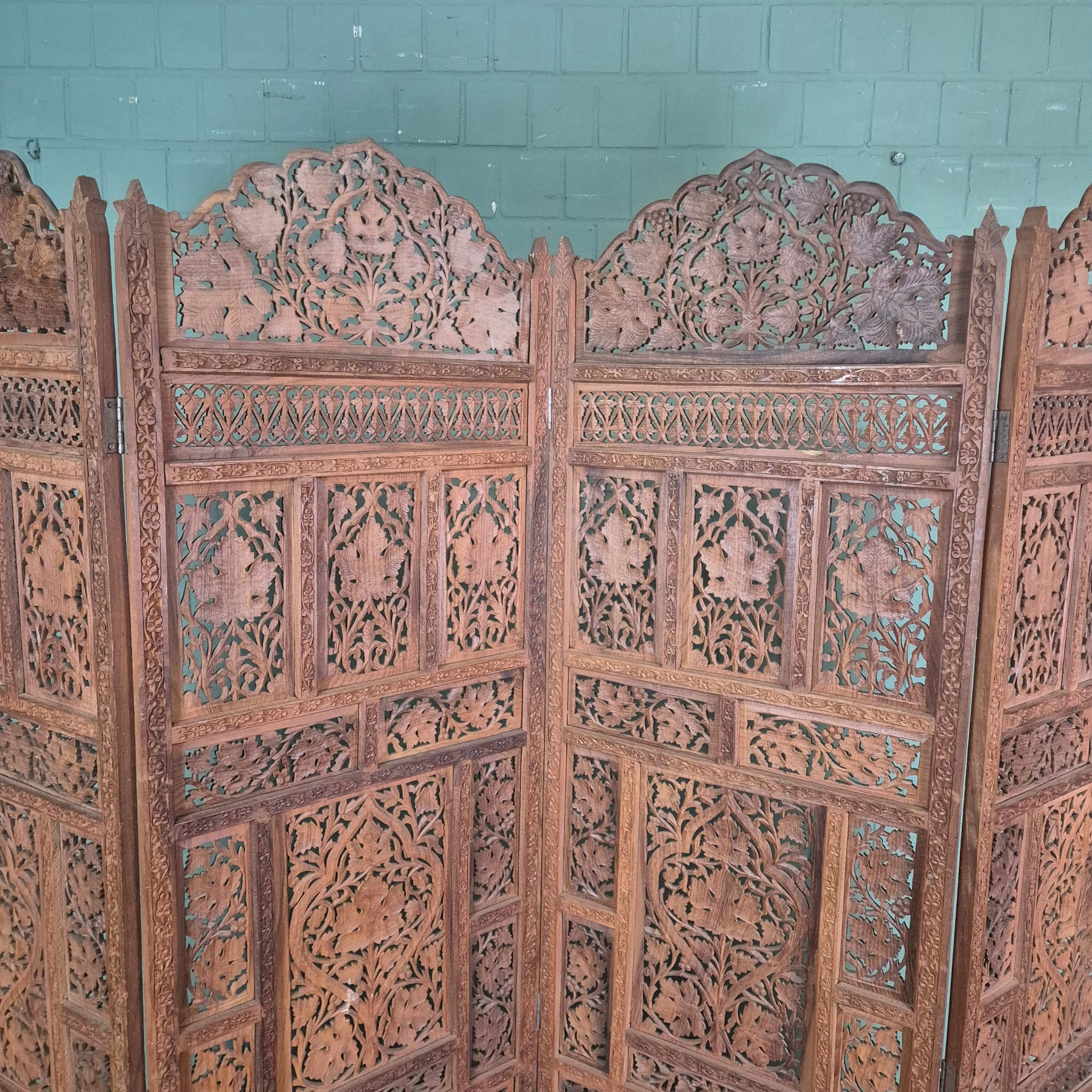 Paravent Kamerscherm Teak 2,00 m x 1,90 m - Afbeelding 10