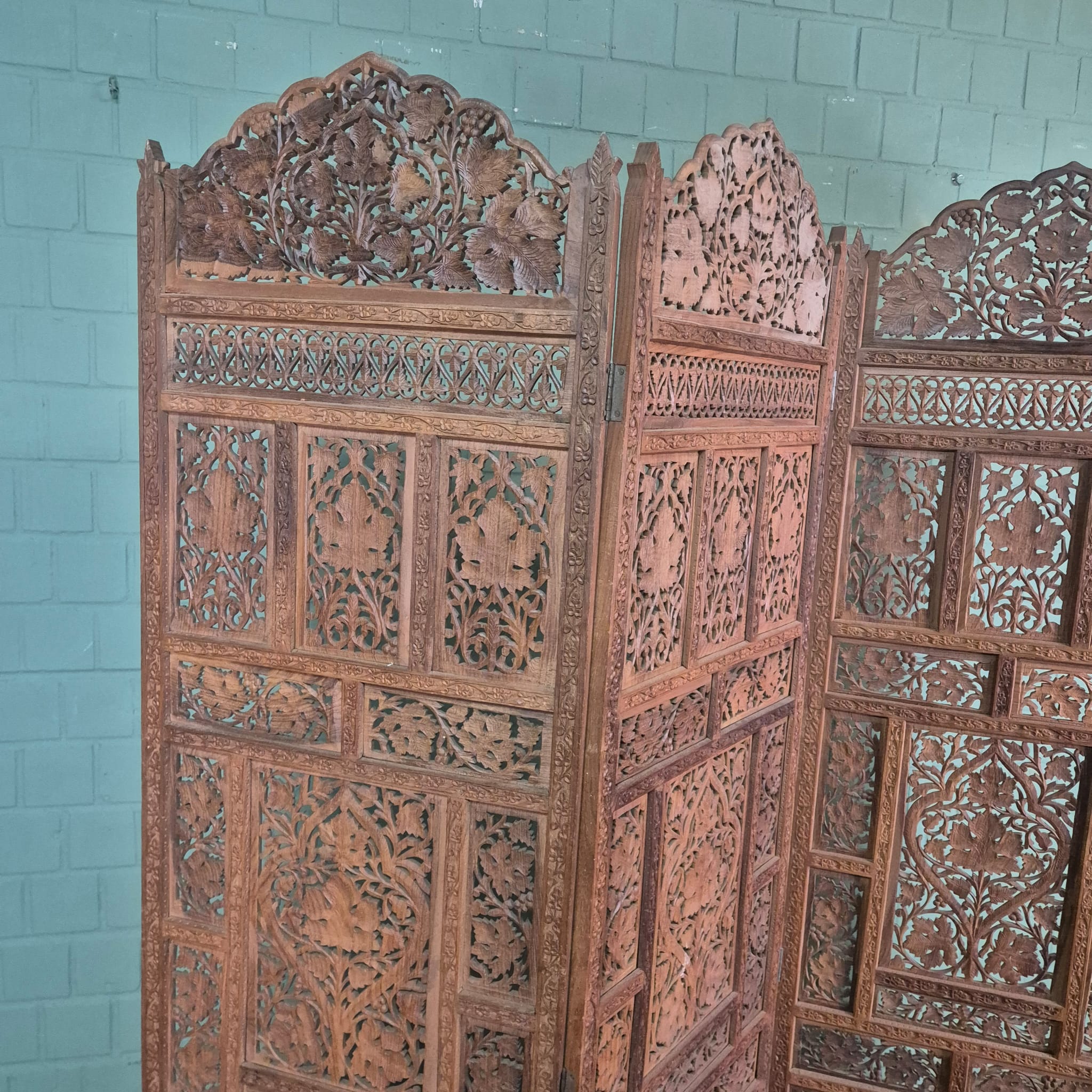 Paravent Kamerscherm Teak 2,00 m x 1,90 m - Afbeelding 9