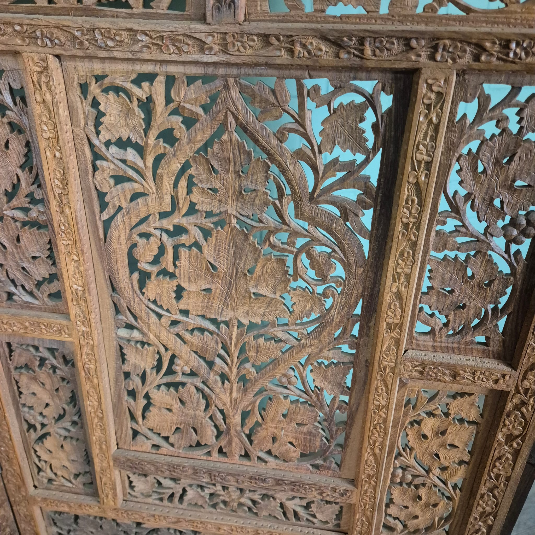 Paravent Kamerscherm Teak 2,00 m x 1,90 m - Afbeelding 8