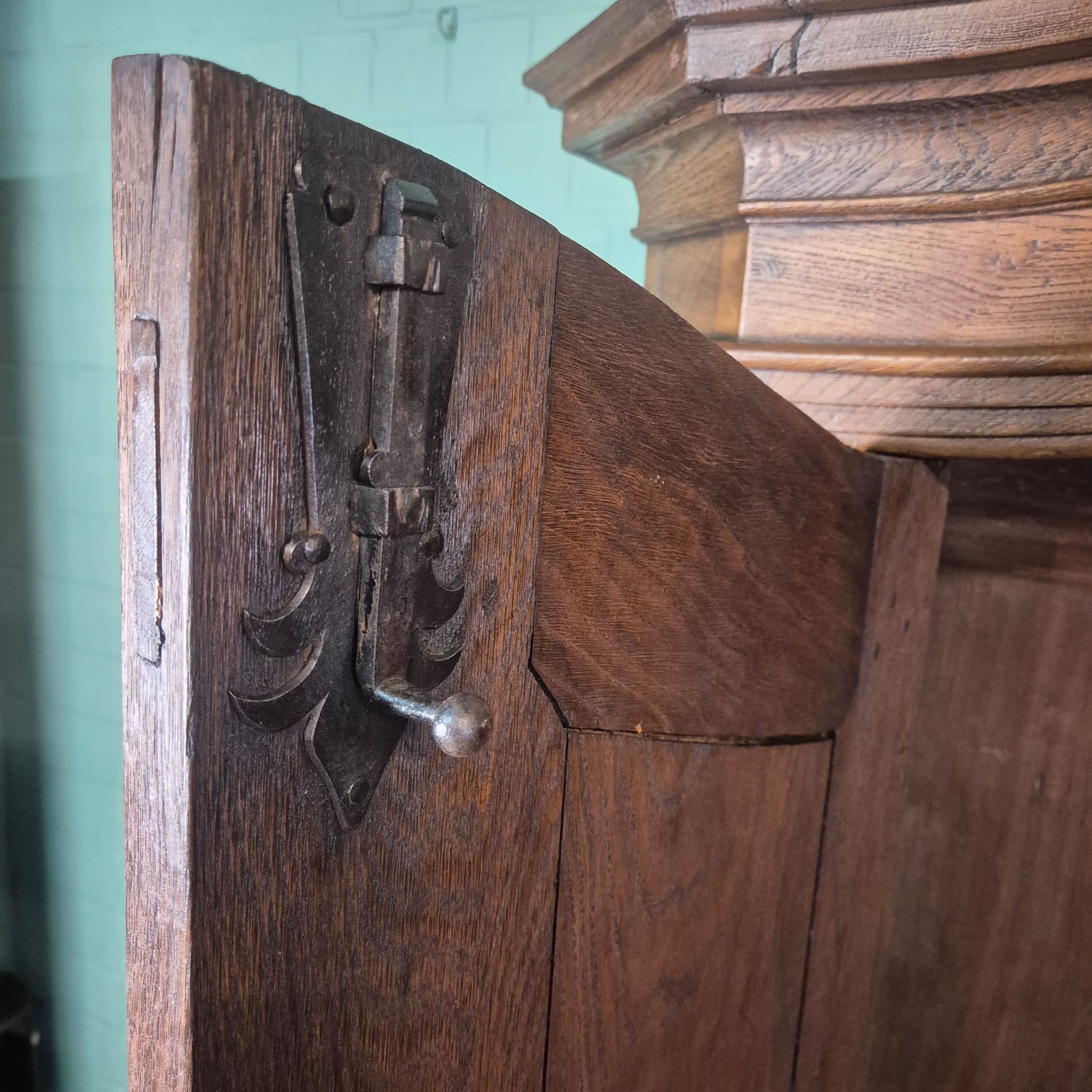 Kast Kledingkast Barok 1760 Eiken - Afbeelding 18