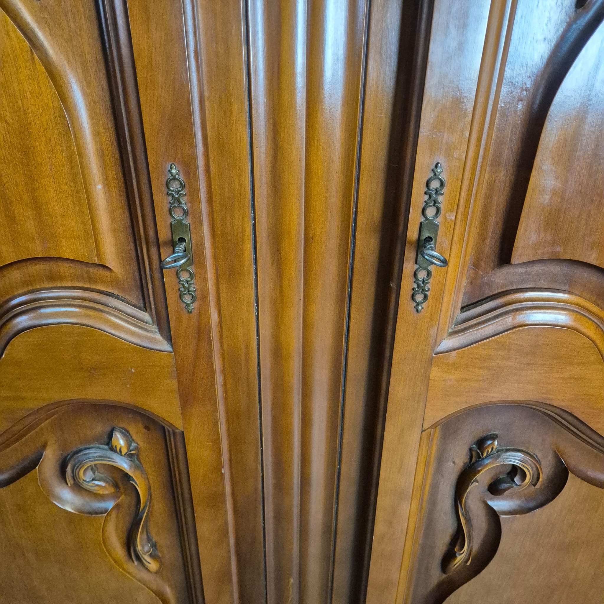 Kast Kledingkast Neobarok Mahonie - Afbeelding 15