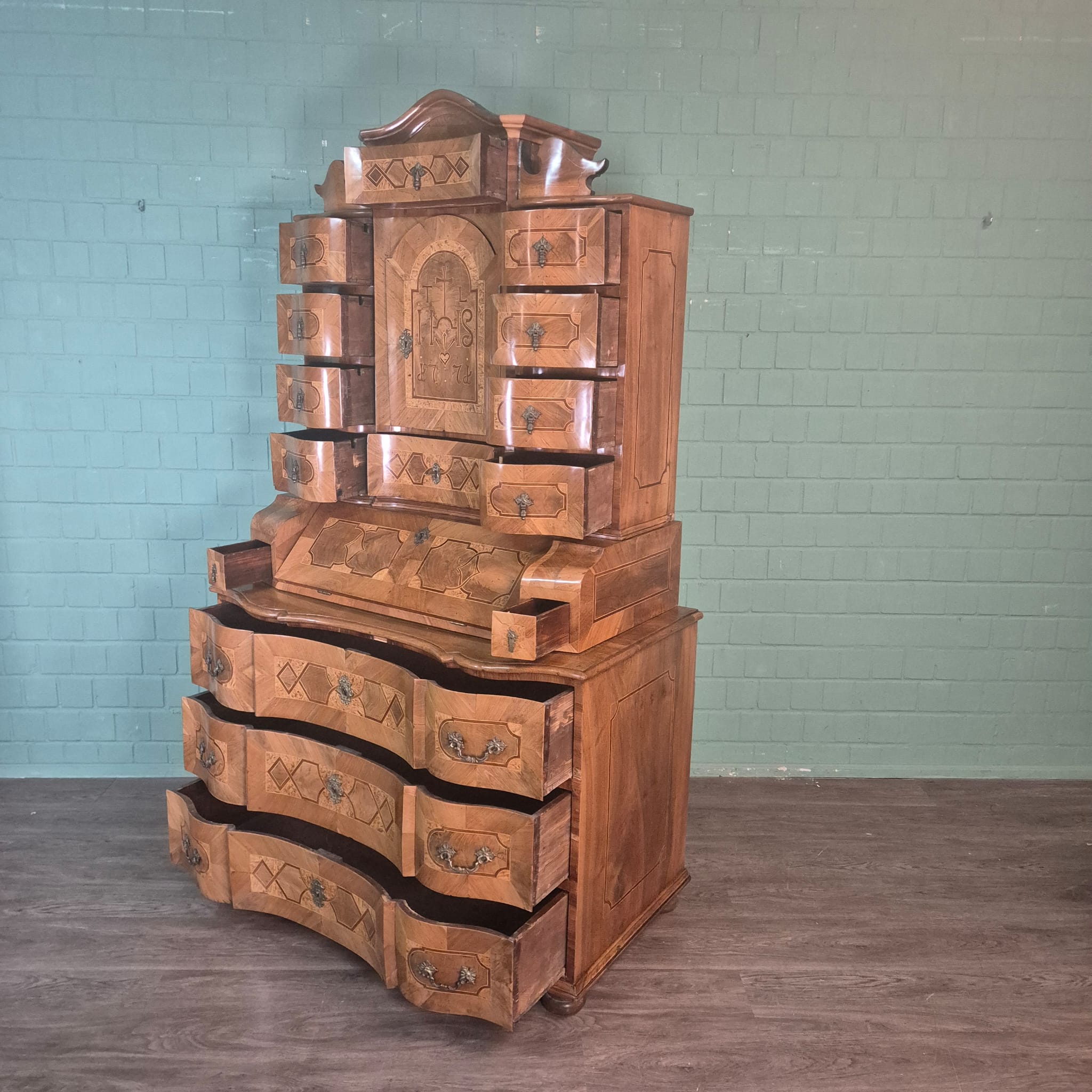 Tabernakel Secretaire Tabernakelsecretaire Barok 1771 Noten - Afbeelding 23