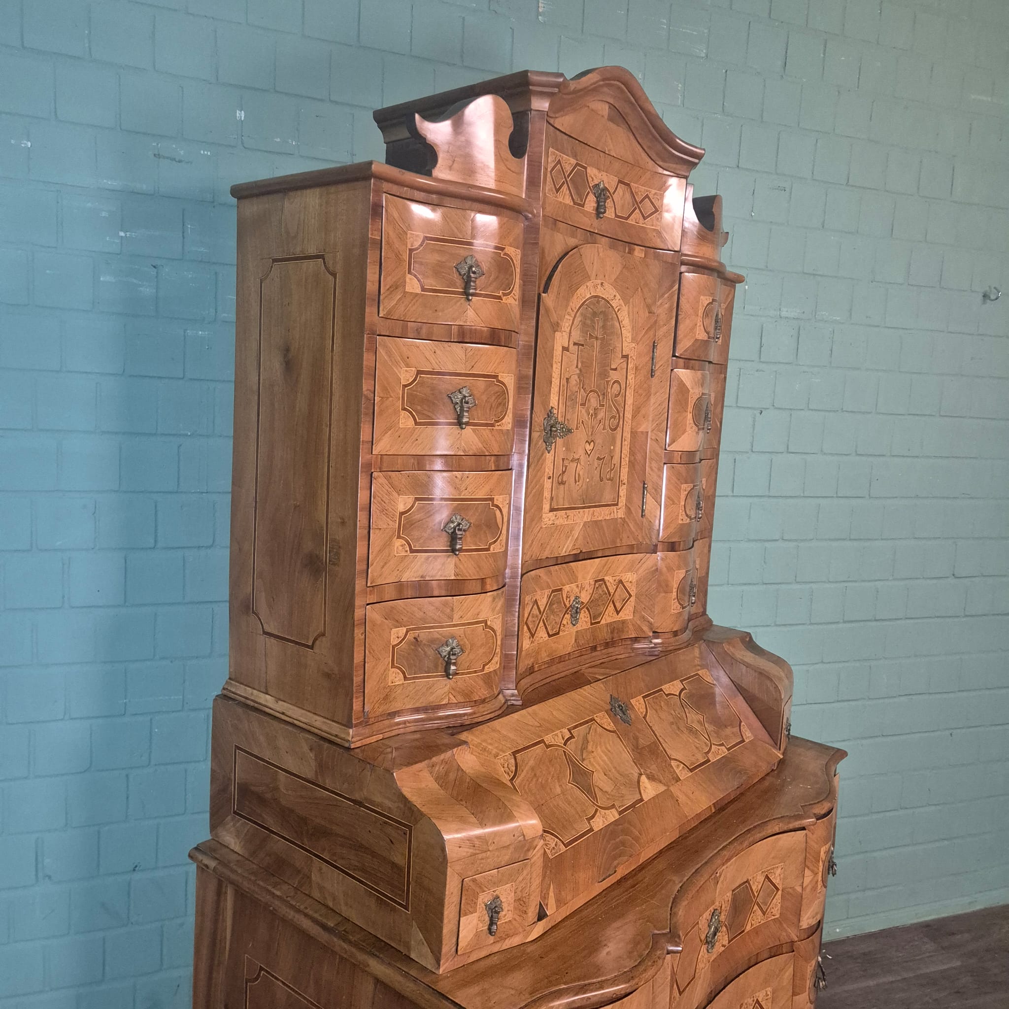 Tabernakel Secretaire Tabernakelsecretaire Barok 1771 Noten - Afbeelding 6