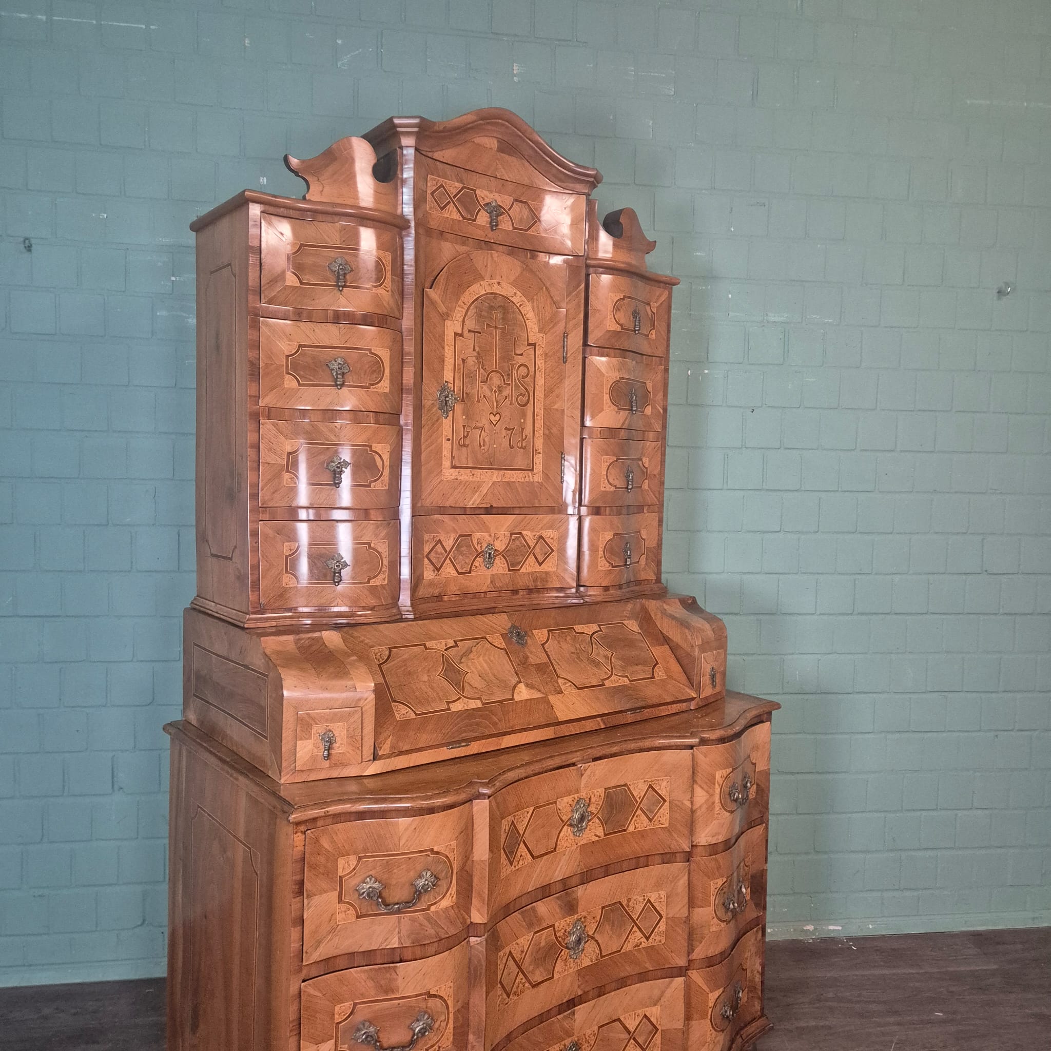 Tabernakel Secretaire Tabernakelsecretaire Barok 1771 Noten - Afbeelding 5