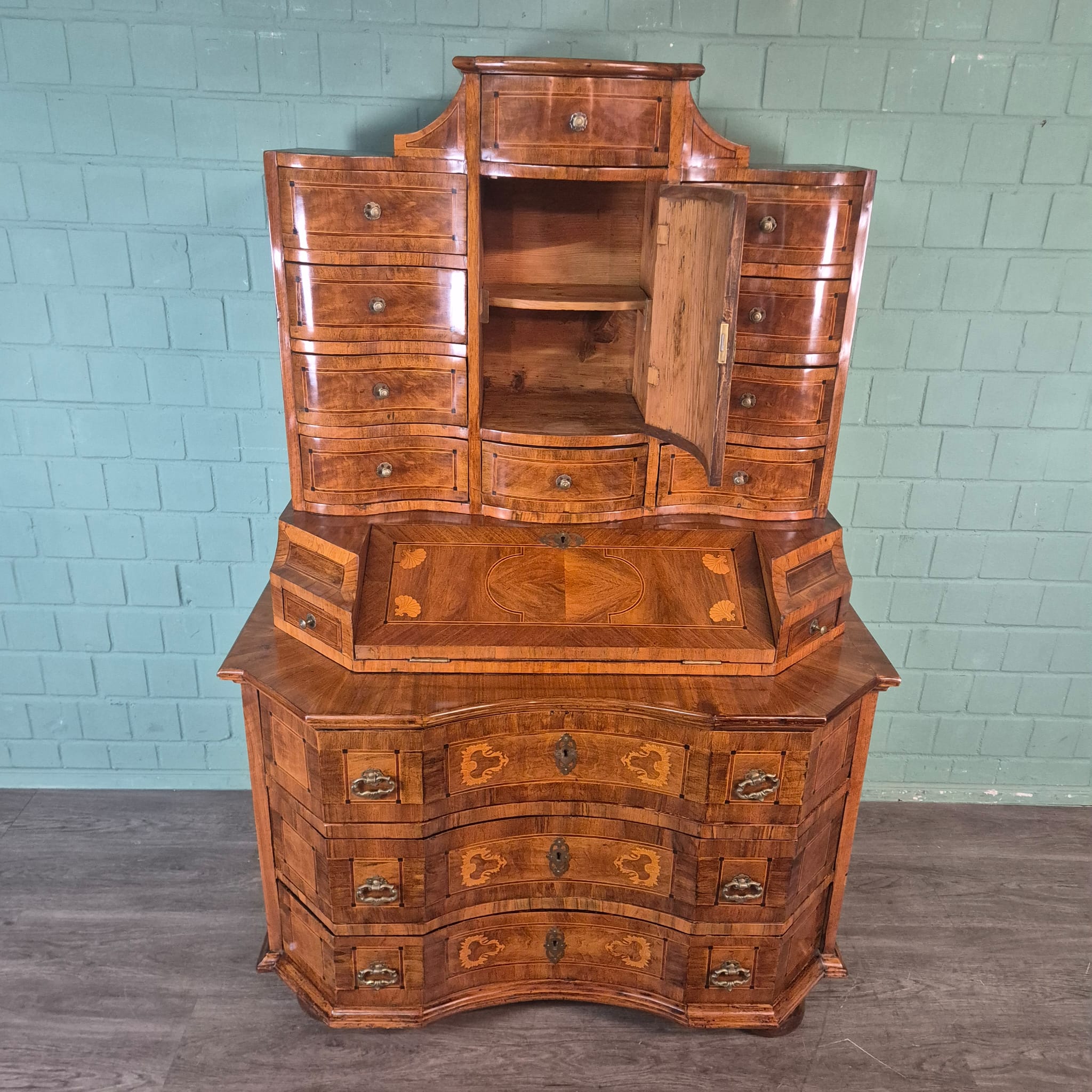 Tabernakel Secretaire Tabernakelsecretaire Barok 1770 Noten - Afbeelding 16