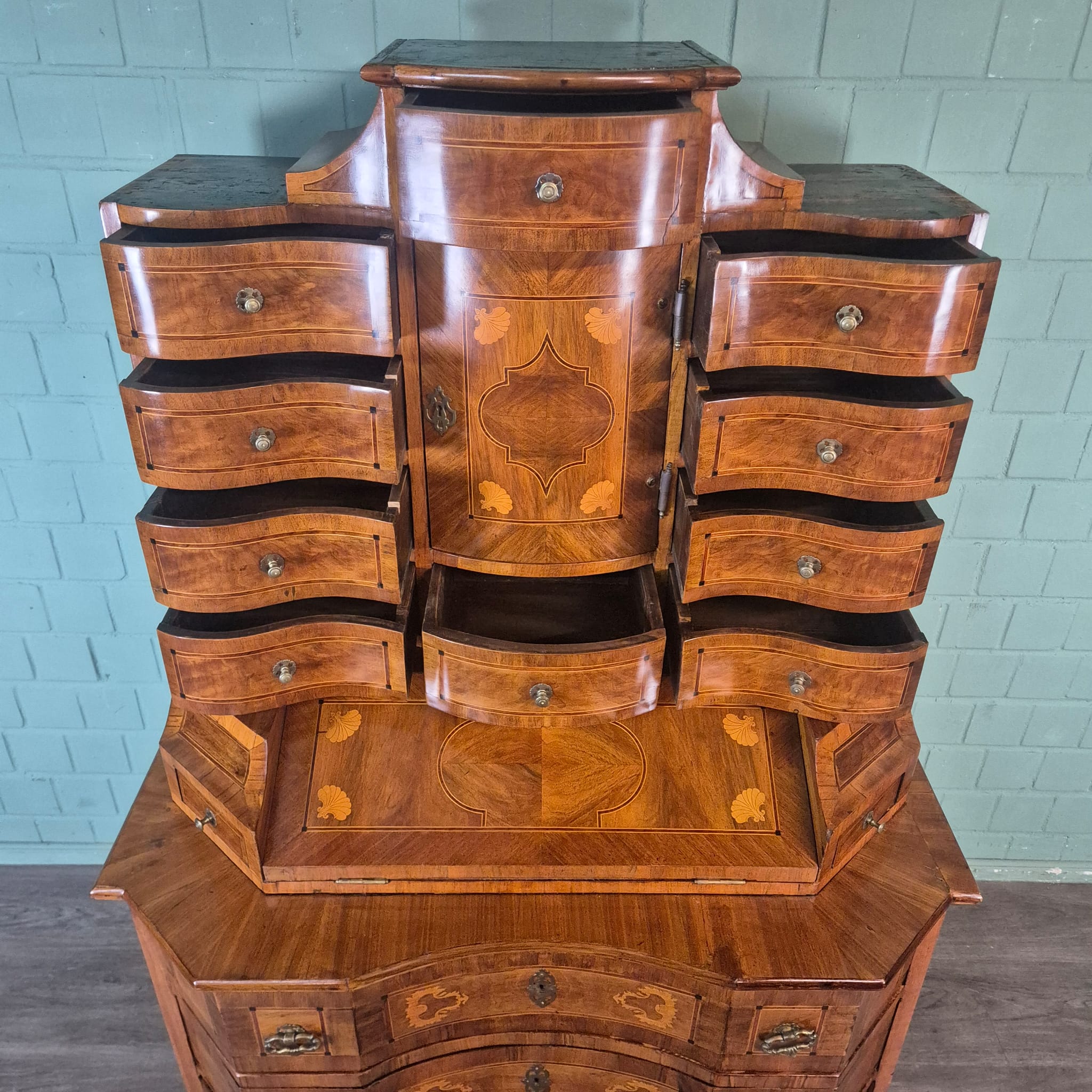 Tabernakel Secretaire Tabernakelsecretaire Barok 1770 Noten - Afbeelding 21