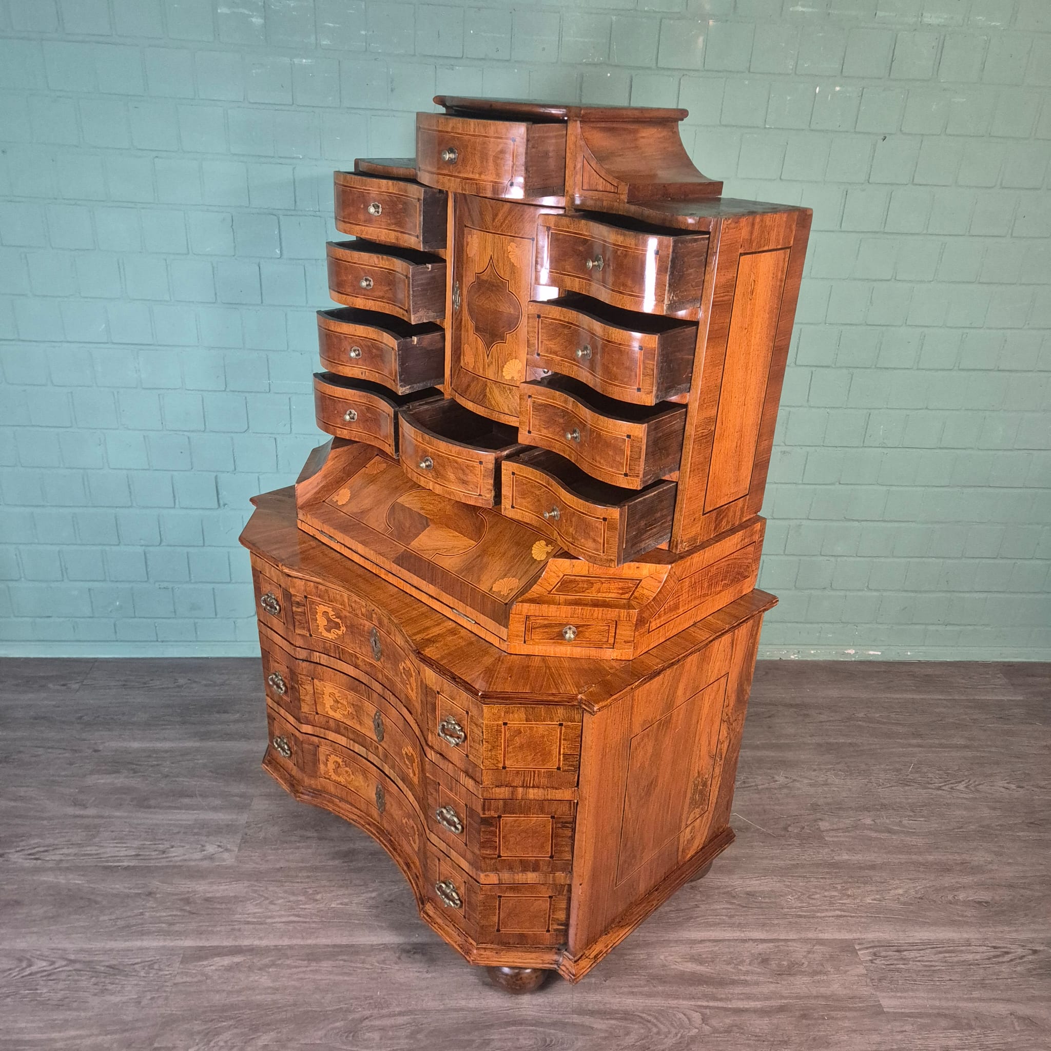 Tabernakel Secretaire Tabernakelsecretaire Barok 1770 Noten - Afbeelding 22